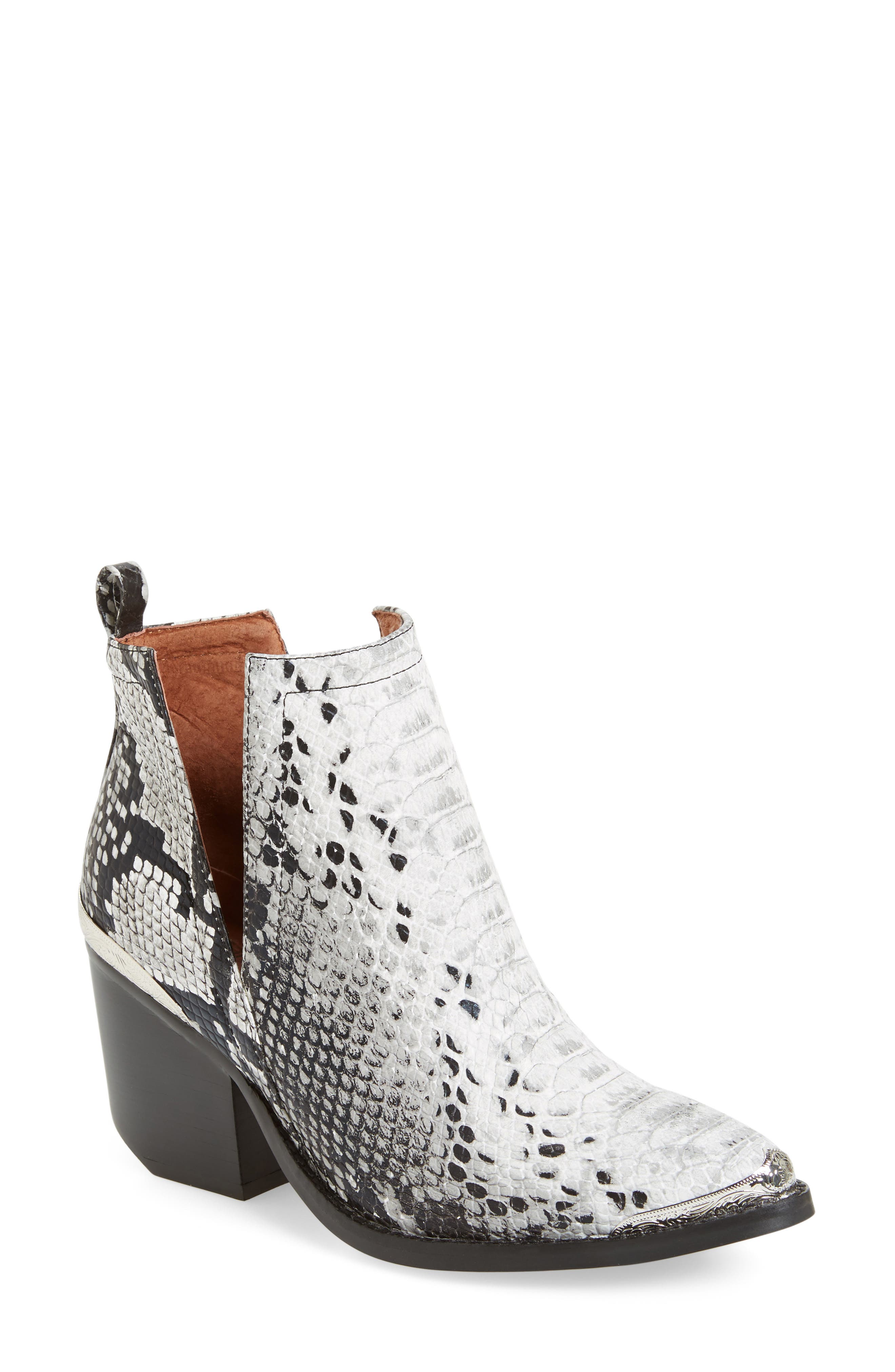 Jeffrey Campbell Cromwell Cutout Western Boot- White