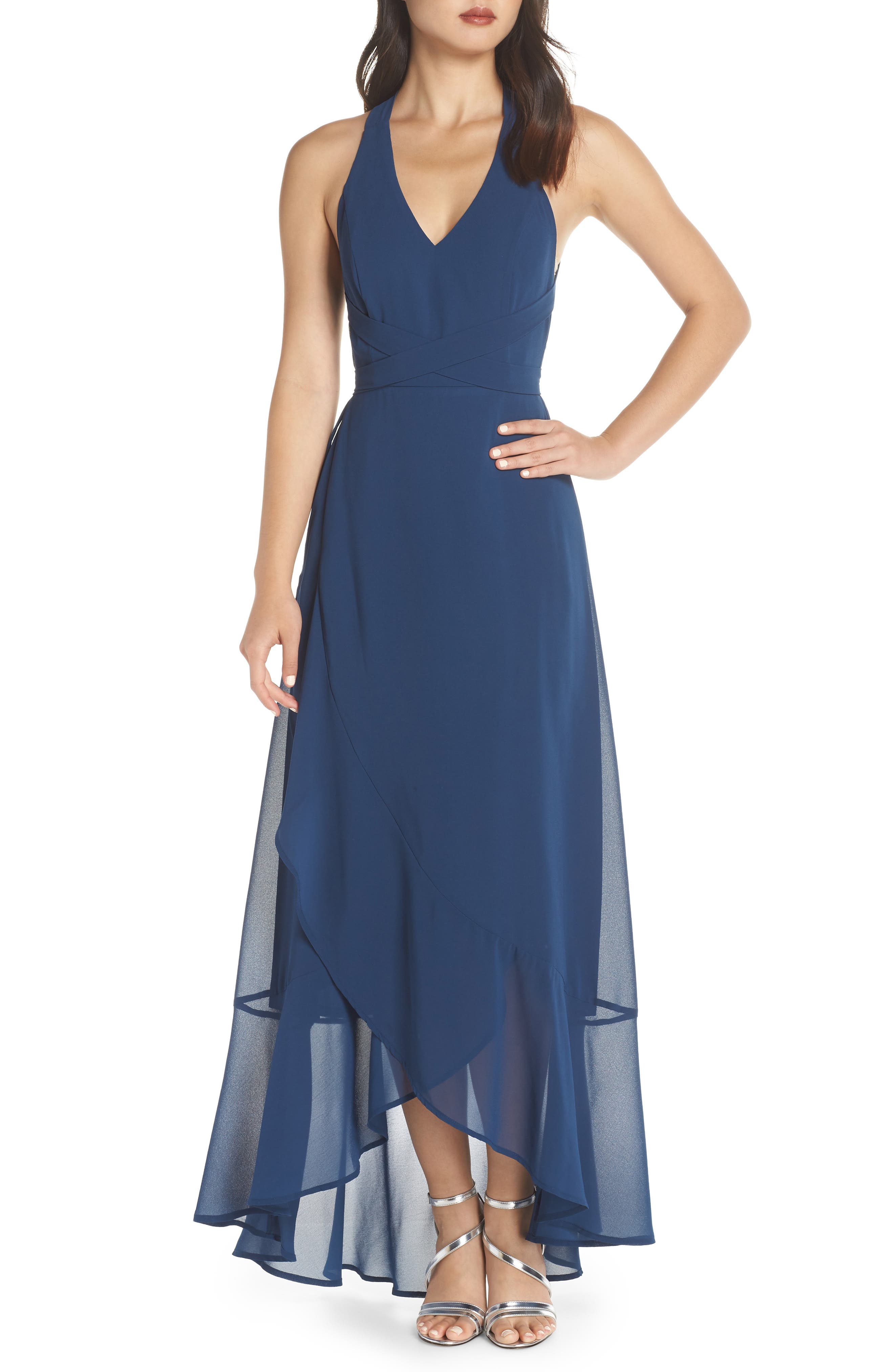 Lulus Wrap Of Luxury Convertible Gown, Blue