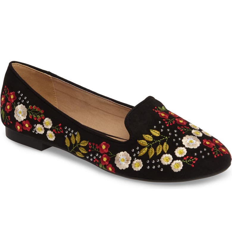 Topshop Sugar Embroidered Smoking Slipper (Women) | Nordstrom