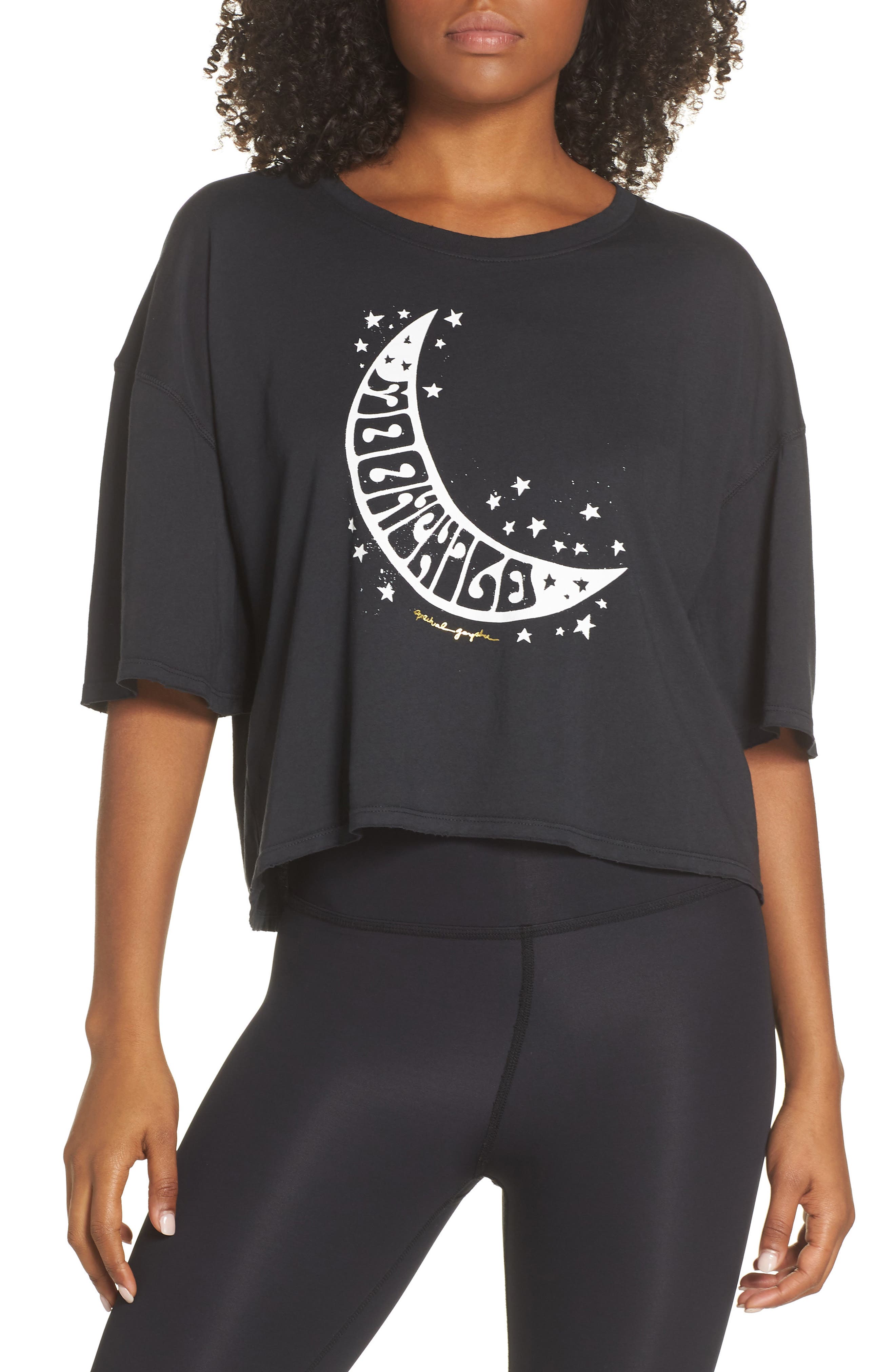 Spiritual Gangster Moonchild Graphic Tee, Black