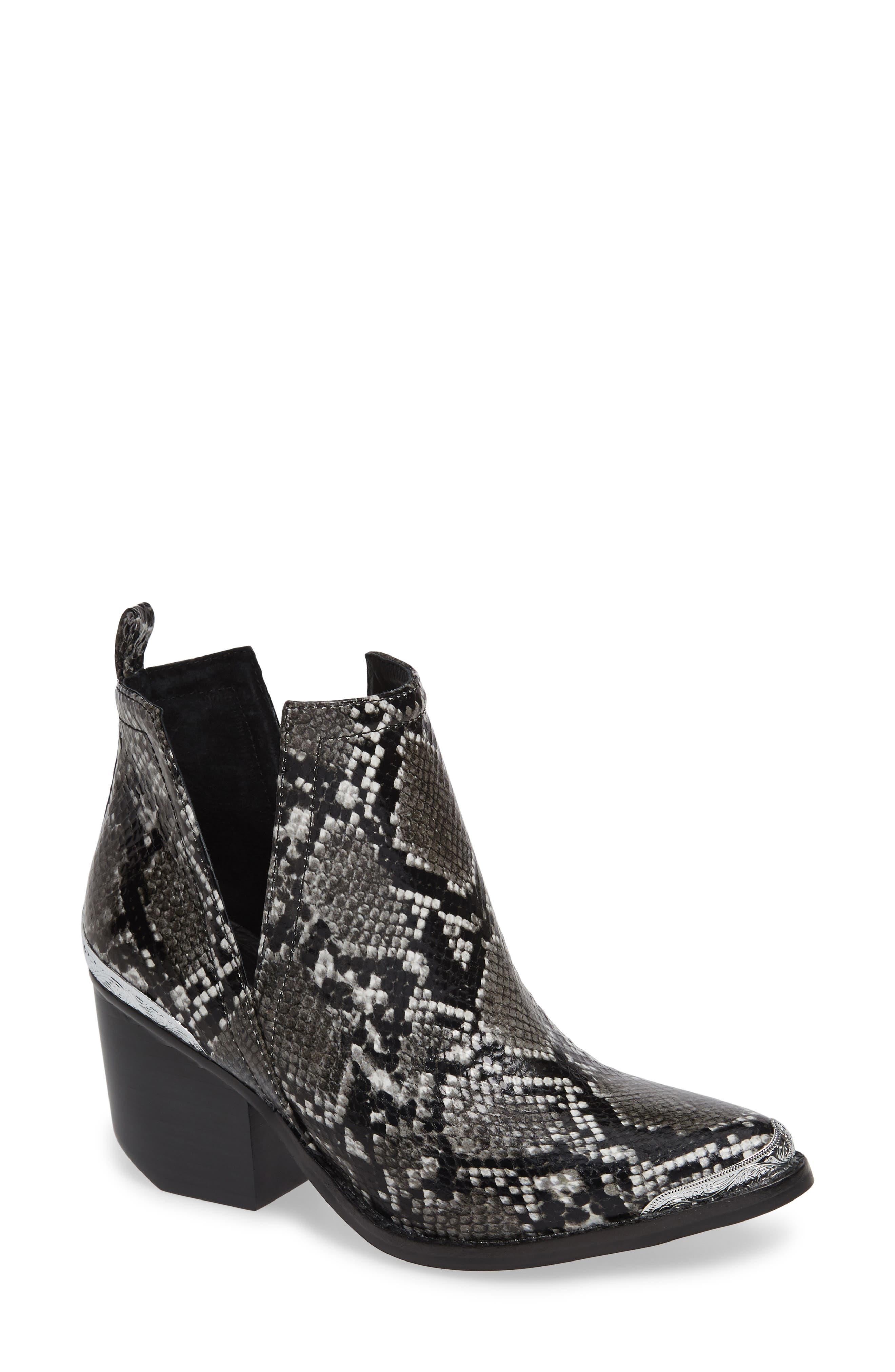 Jeffrey Campbell Cromwell Cutout Western Boot, Grey