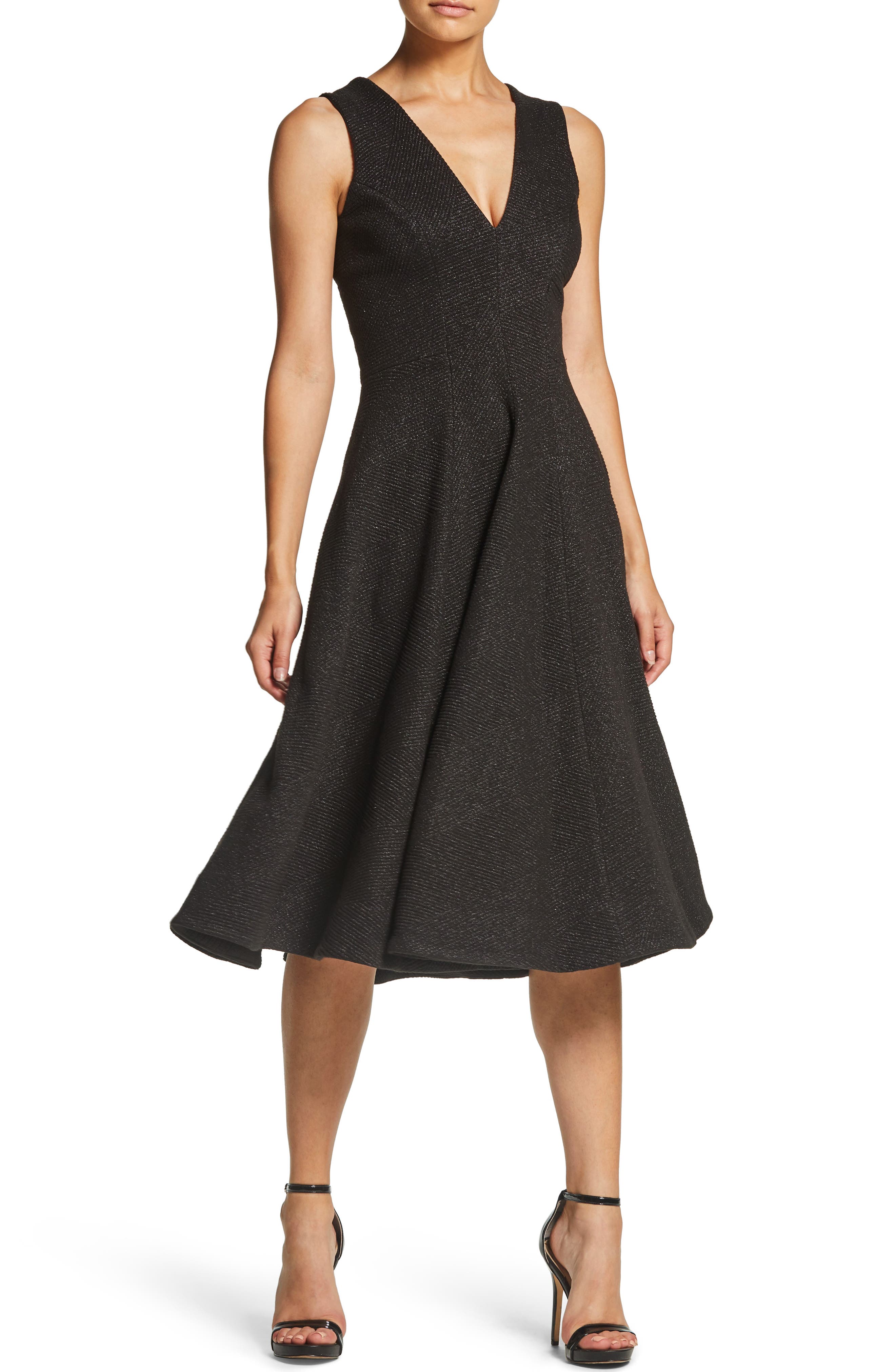 Dress The Population Peyton Sleeveless A-Line Dress, Black