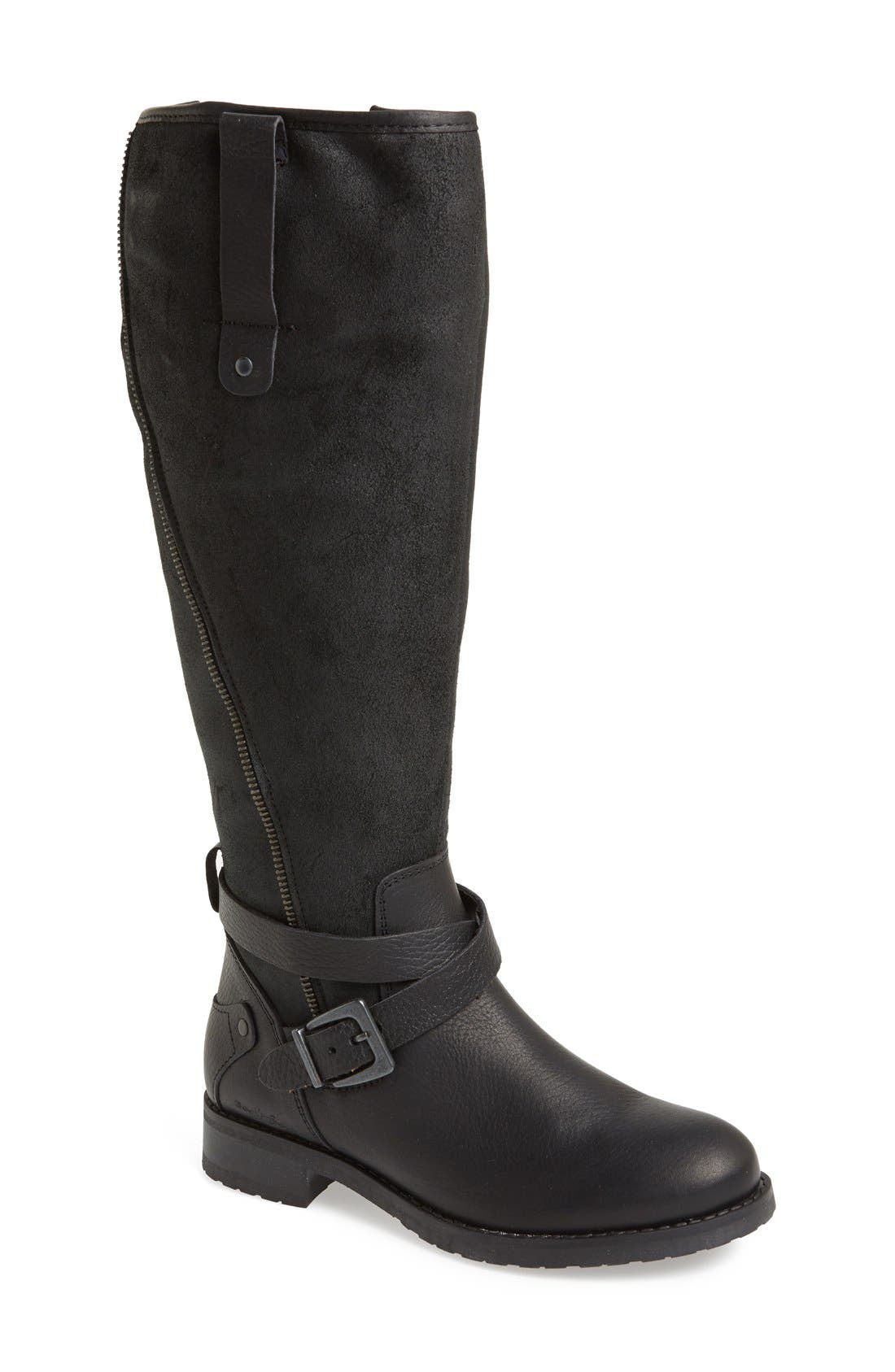 Bos. & Co. 'Sparks' Waterproof Suede & Leather Riding Boot (Women