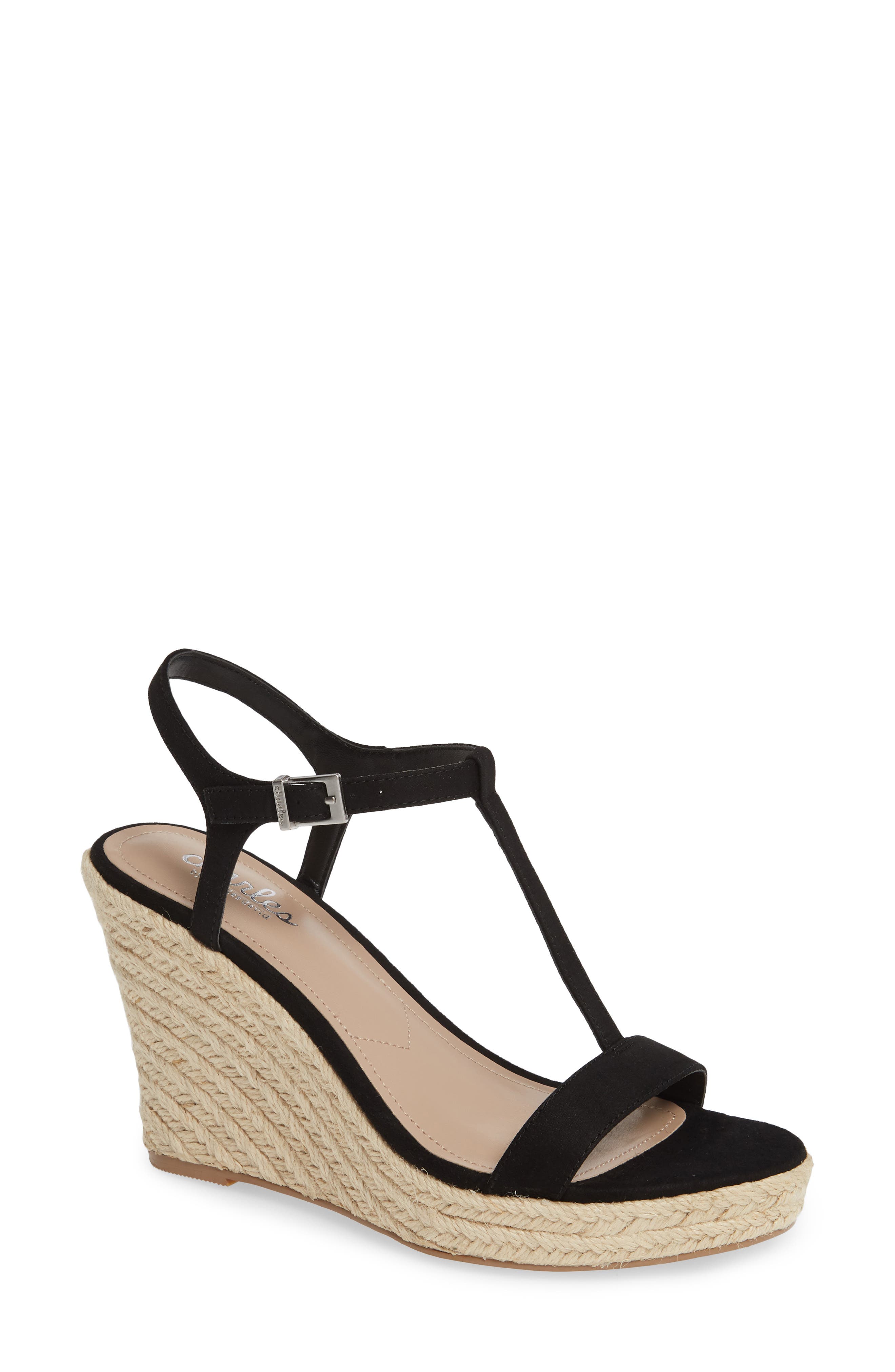 Charles By Charles David Lili T-Strap Wedge Sandal, Black