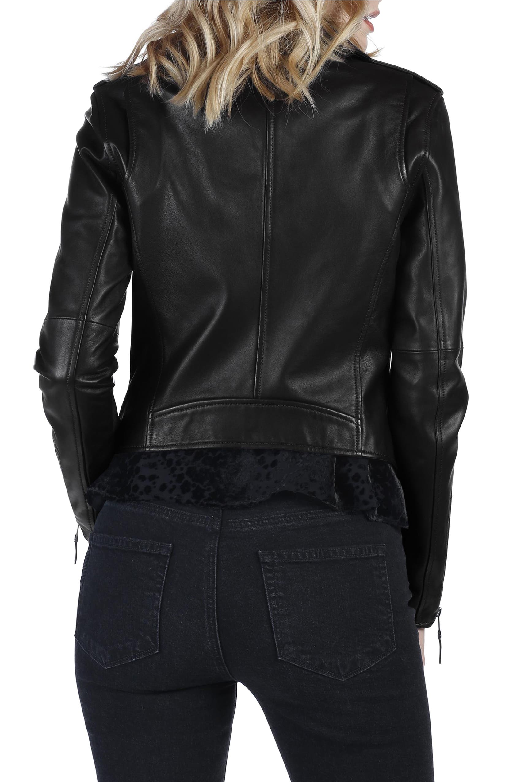 Paige Danette Leather Moto Jacket Nordstrom