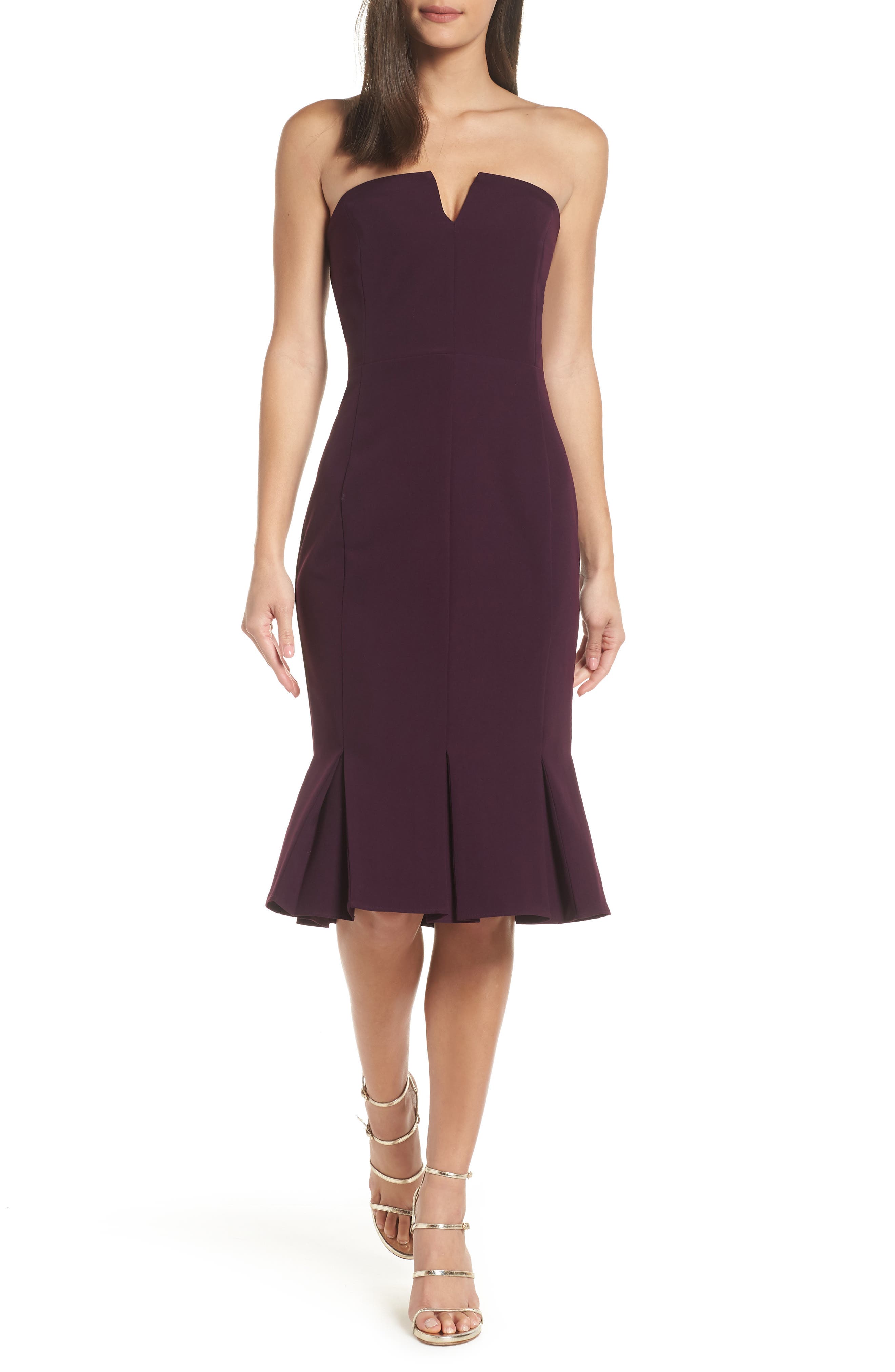 Adelyn Rae Alexis Strapless Dress, Purple