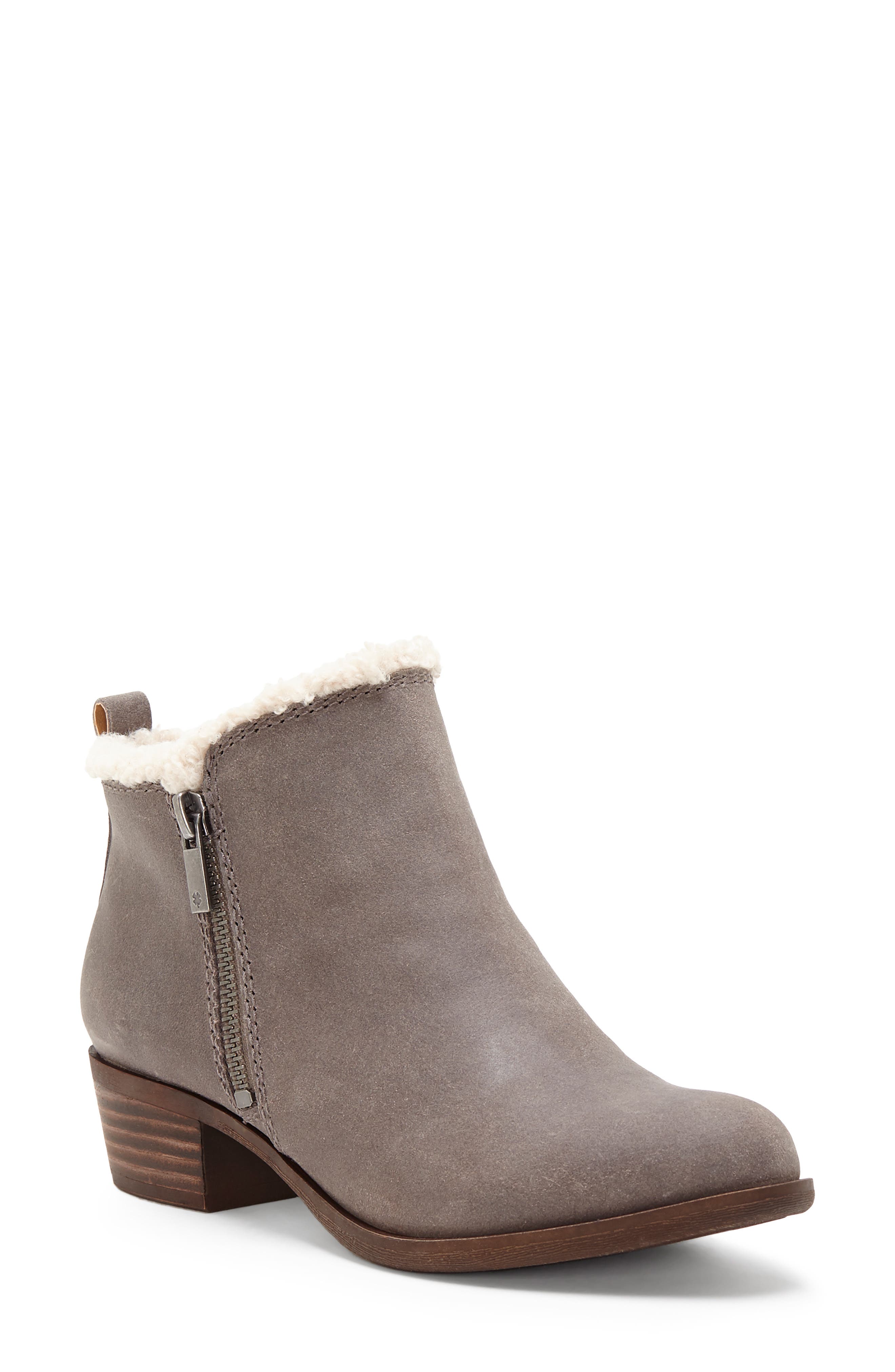 Lucky Brand Basel Waterproof Faux Fur Lining Bootie- Metallic