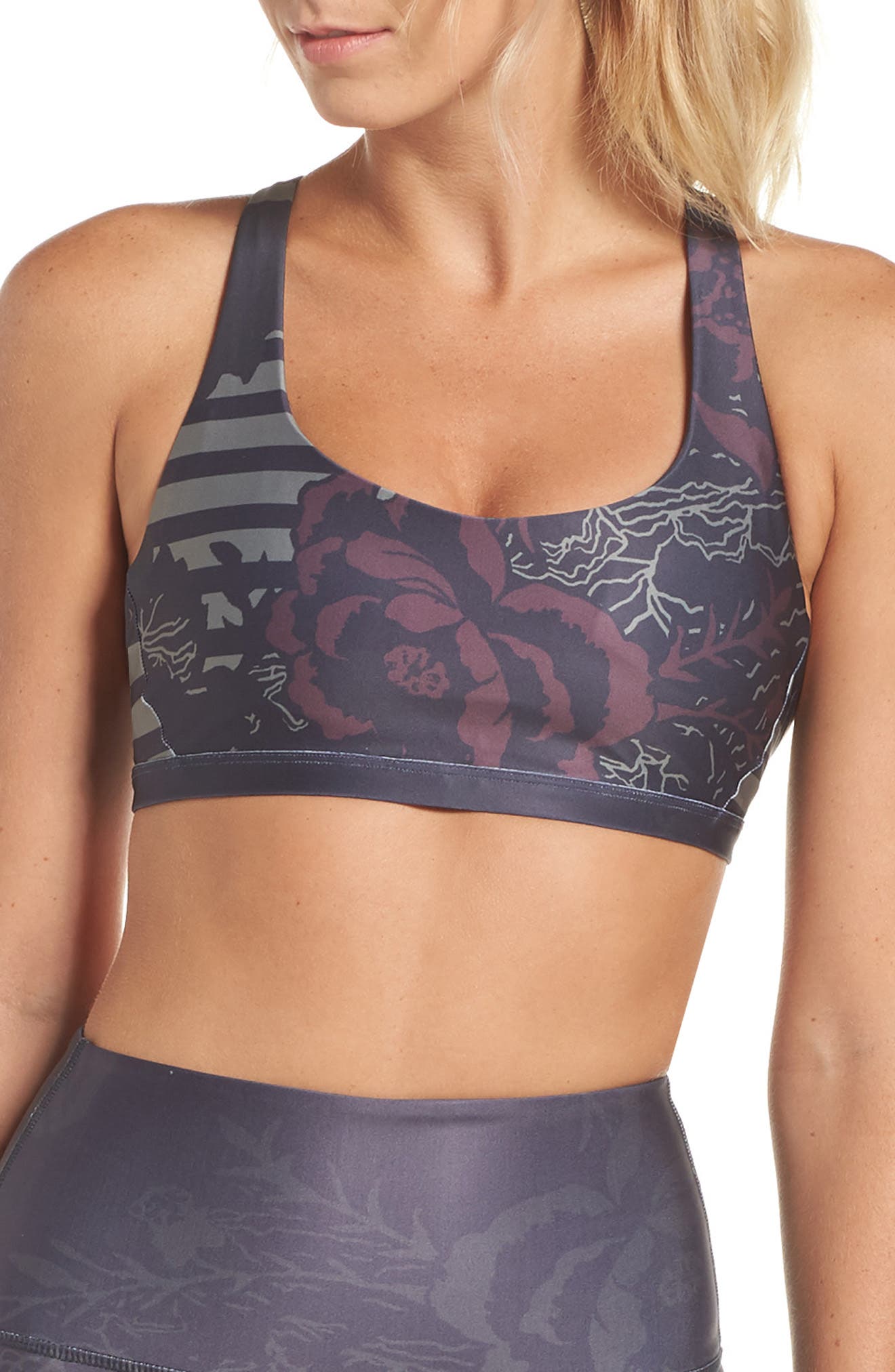 Maaji Vibrant Fleur Claret Sports Bra