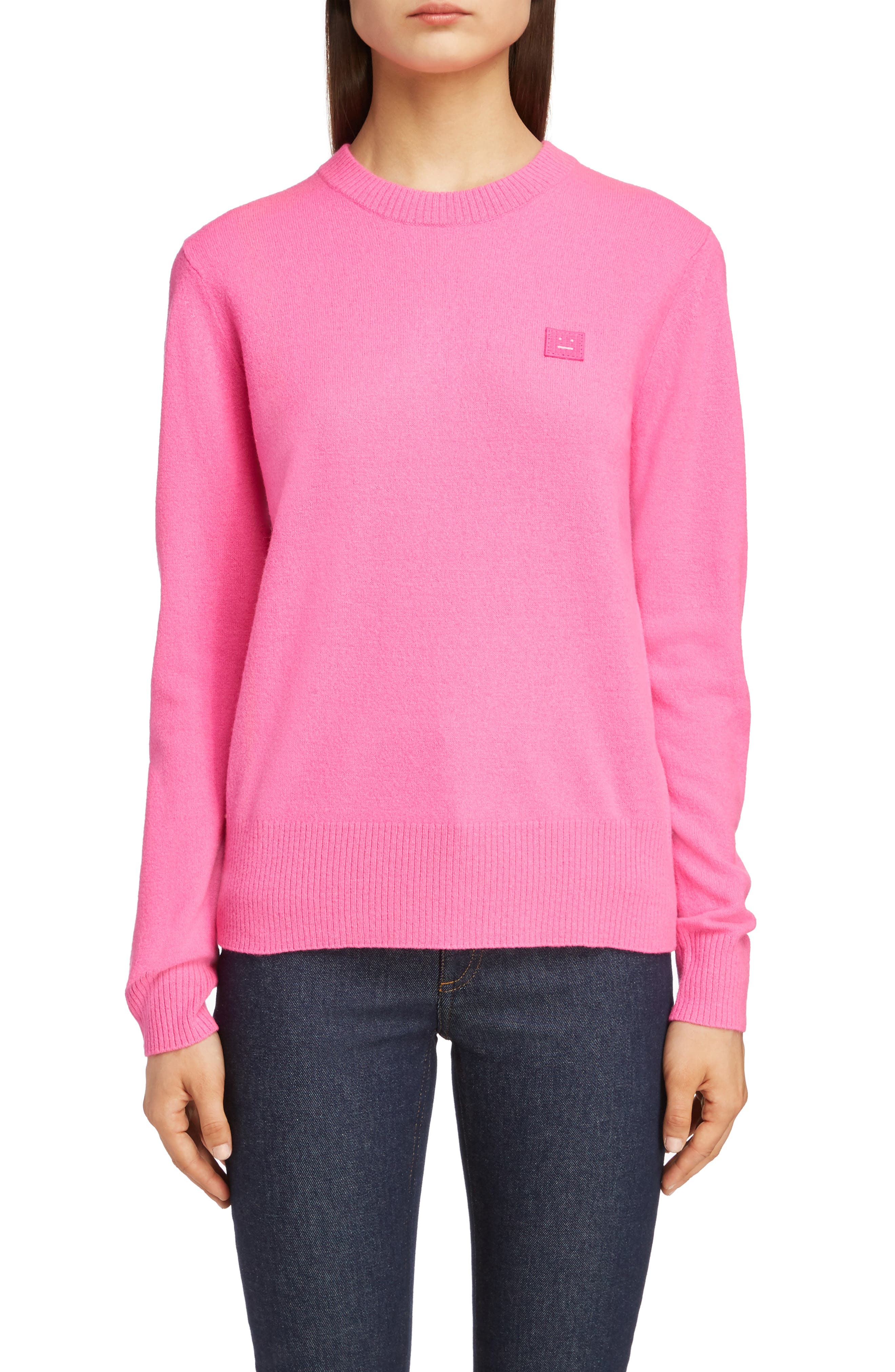 Acne Studios Nalon Wool Sweater, Pink