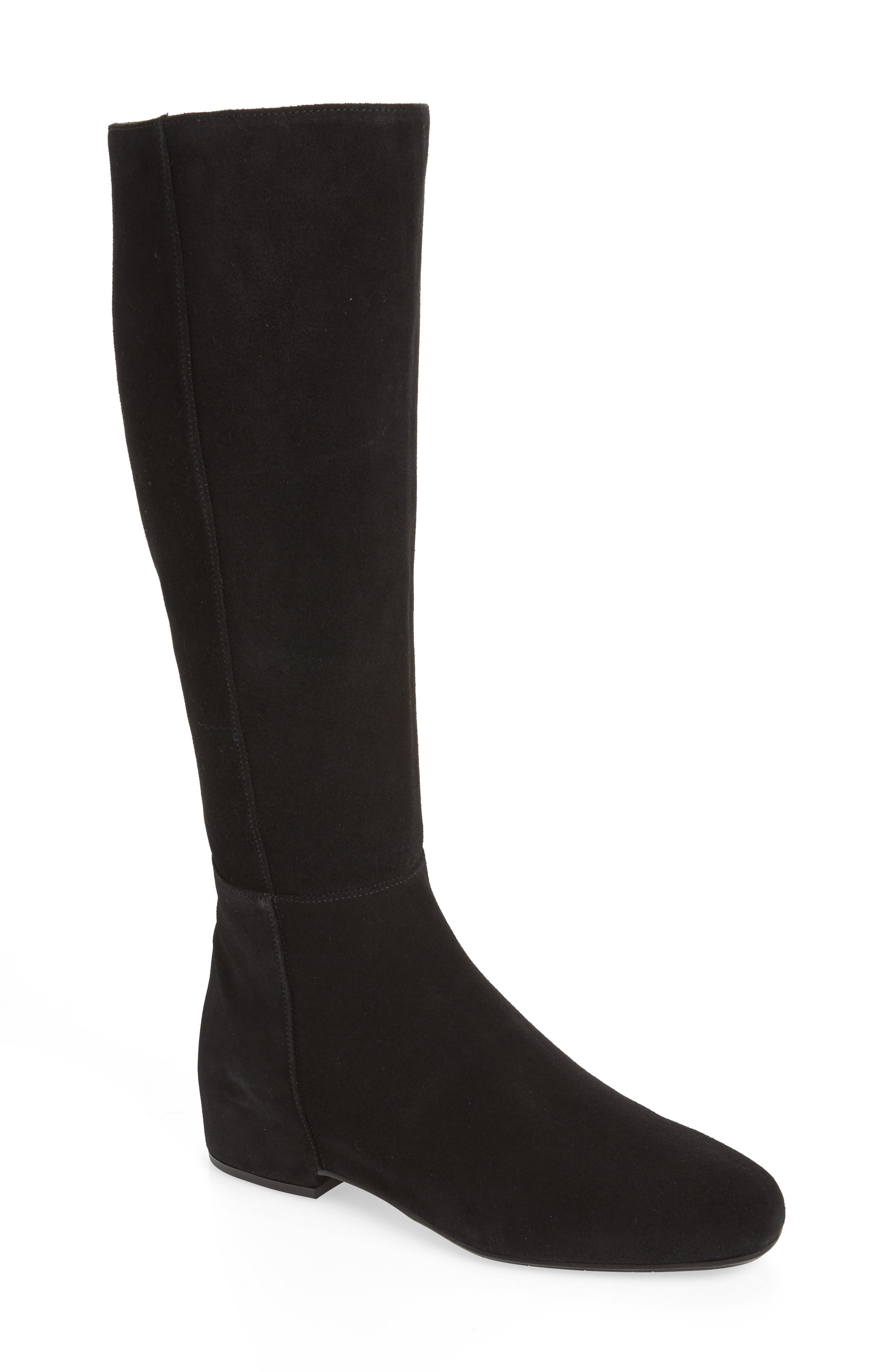 Aquatalia Ursa Water Resistant Riding Boot- Black