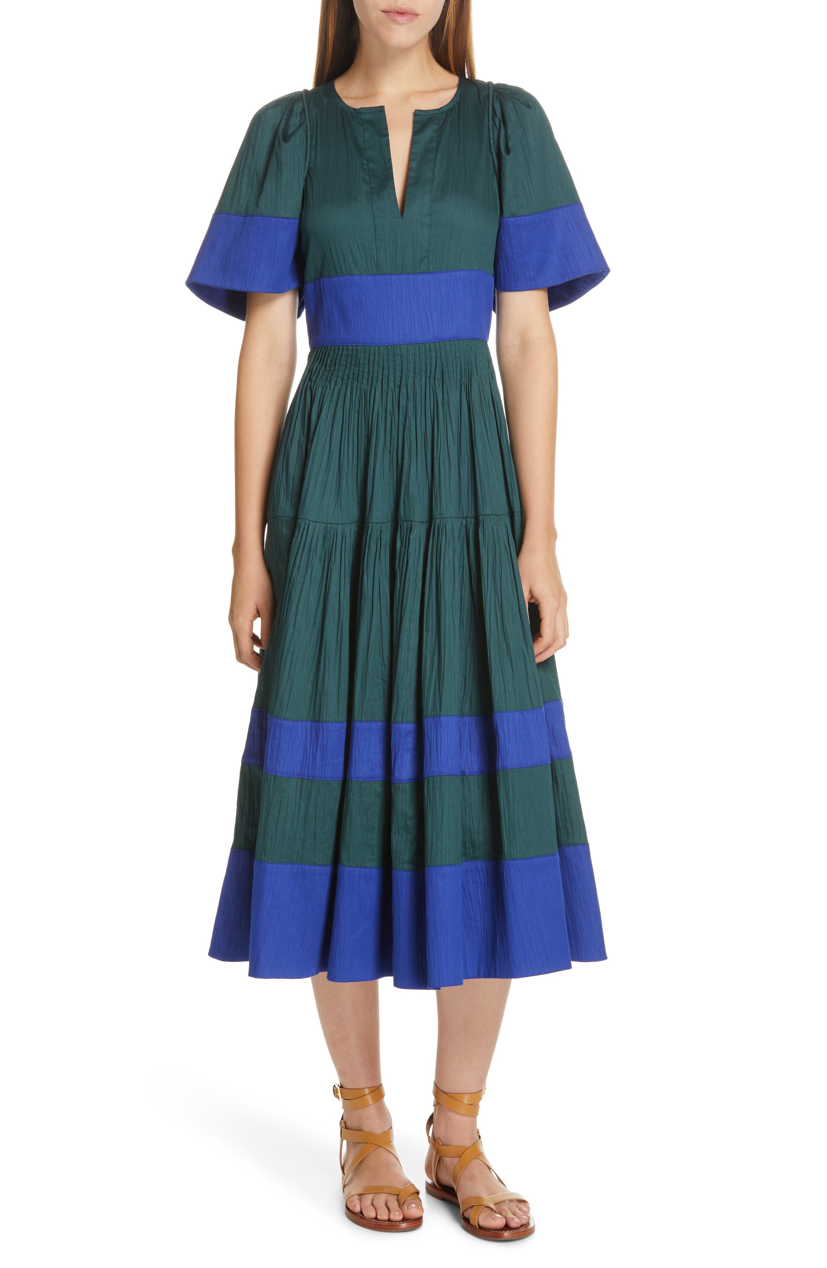 Sea Cora Stripe Midi Dress, Blue