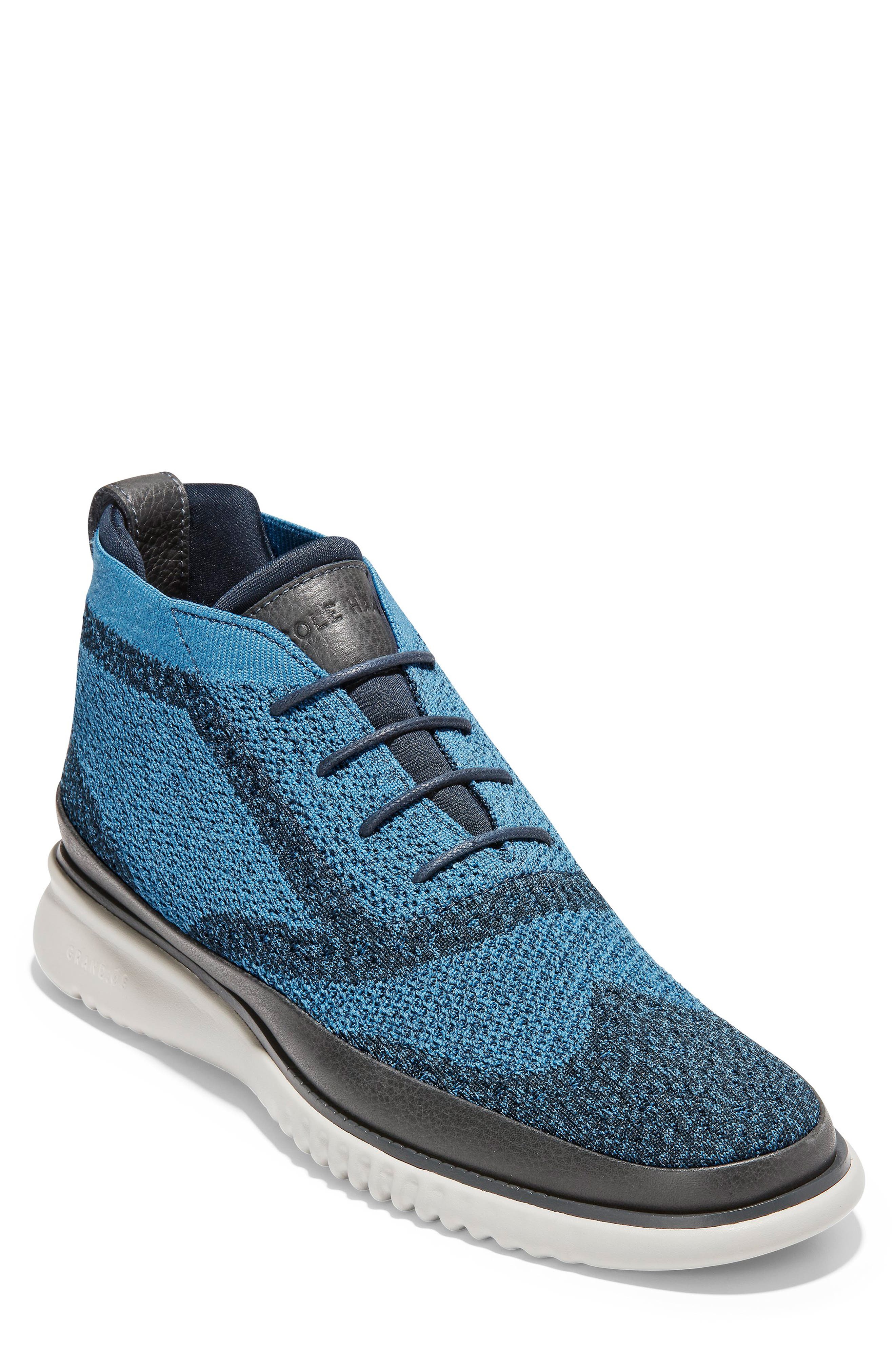 Cole Haan 2.zerogrand Stitchlite Water Resistant Chukka Boot- Blue