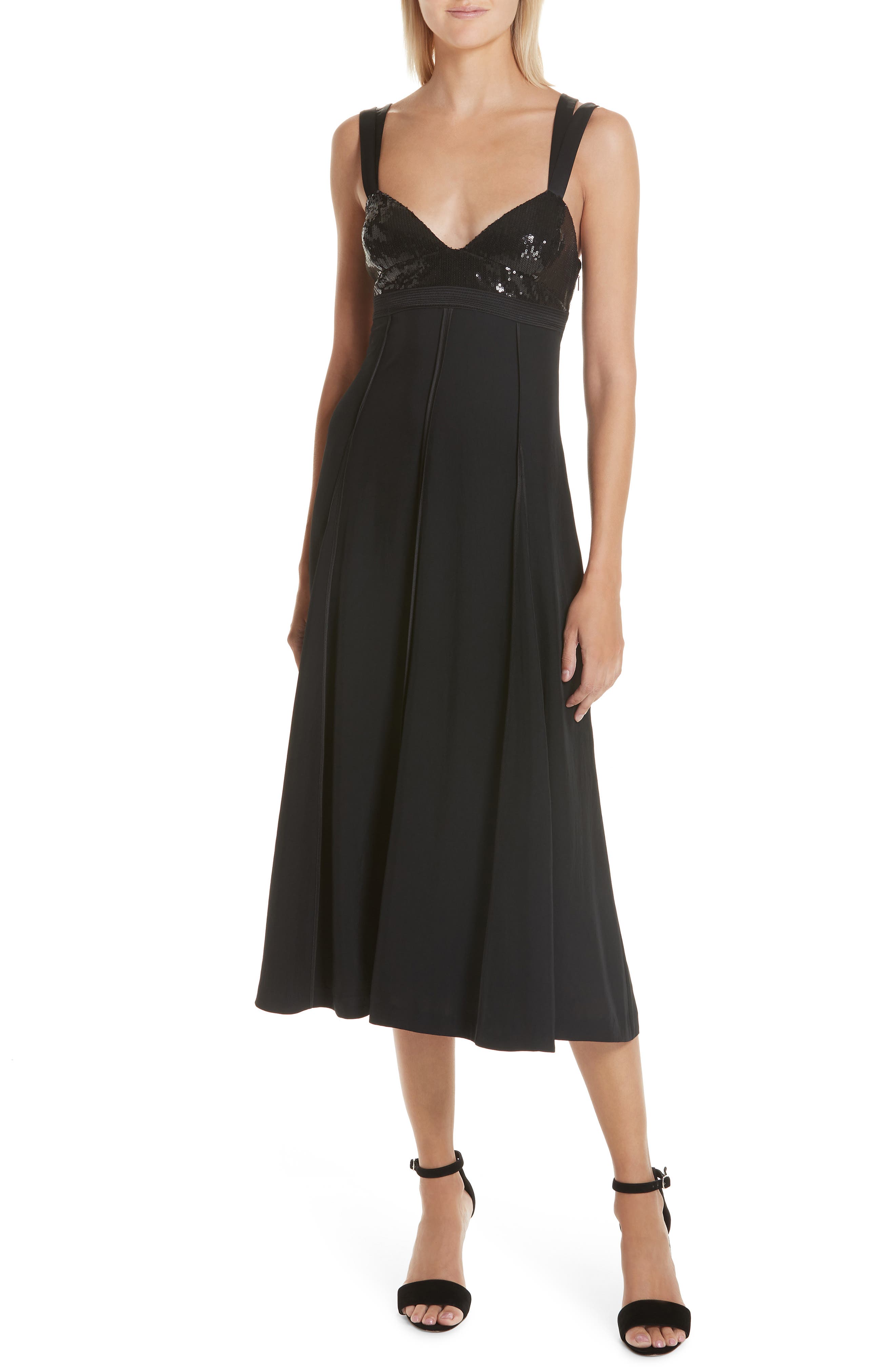 Jason Wu Sequin Bodice Midi Dress