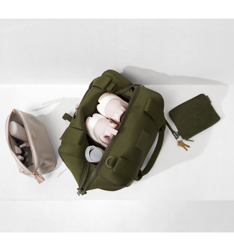 Medium Landon Neoprene Carryall Duffle Bag In Dark Moss