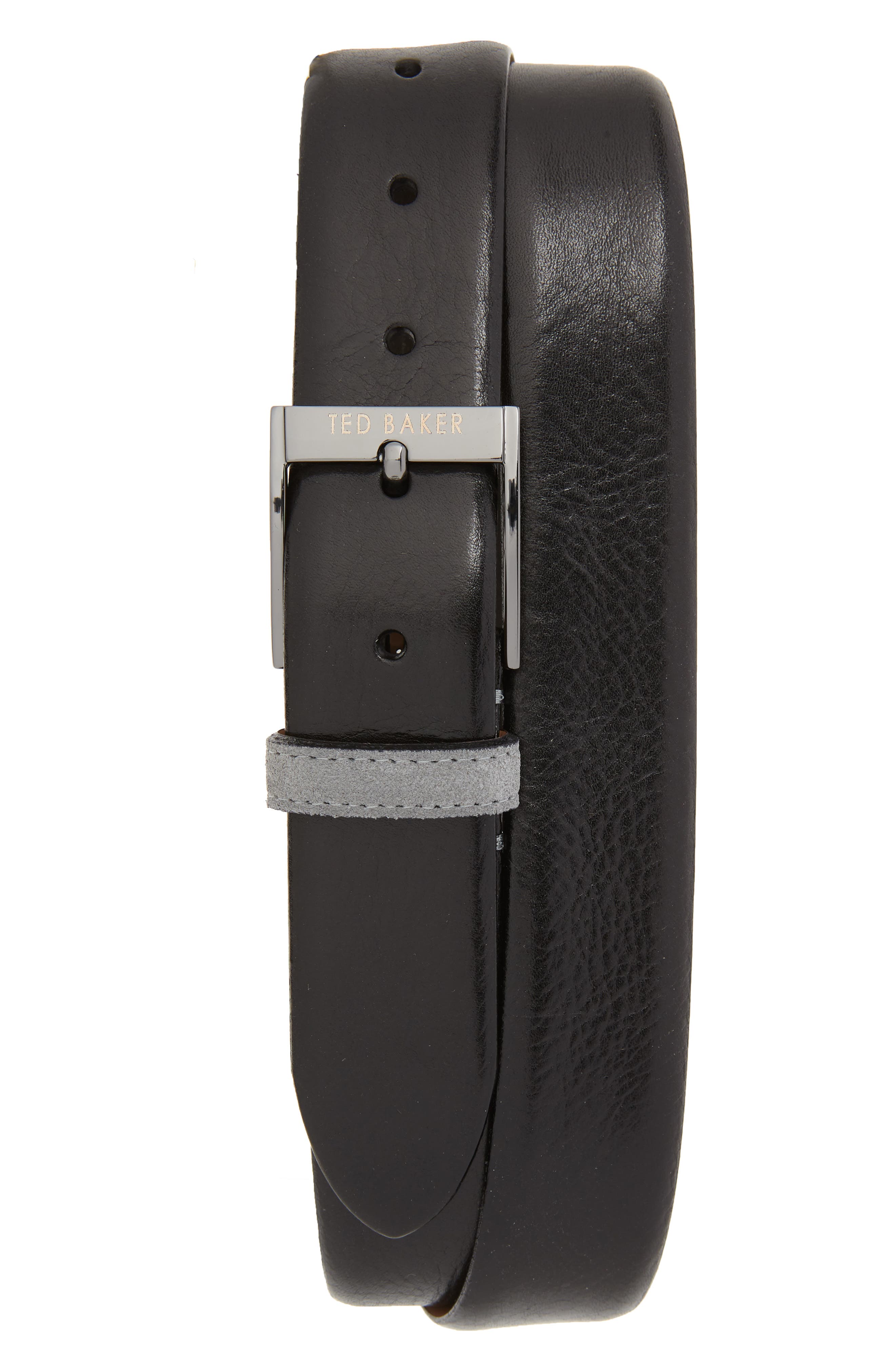 Ted Baker London Pests Leather Belt, Black