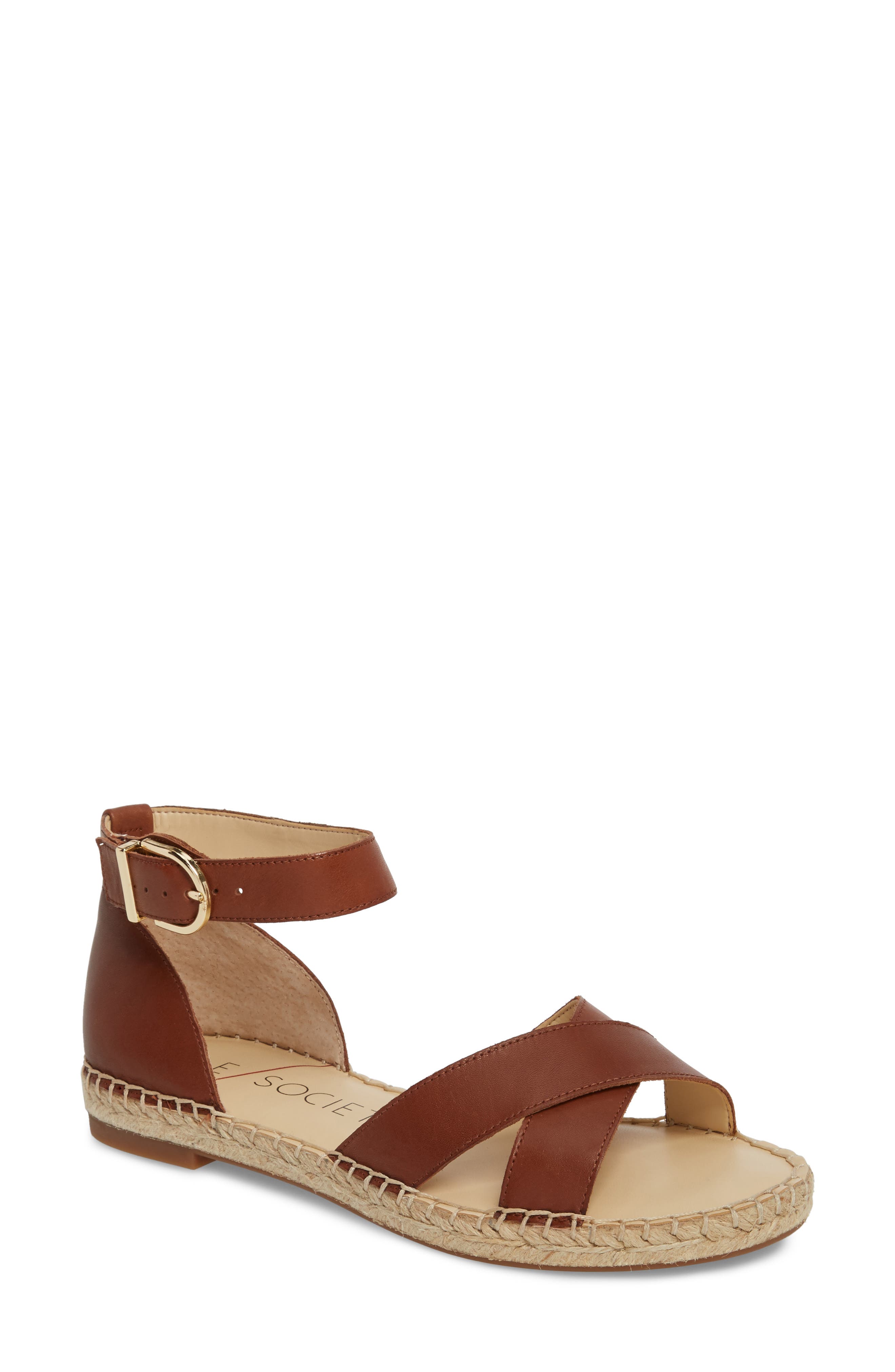 Sole Society Saundra Espadrille Sandal, Brown