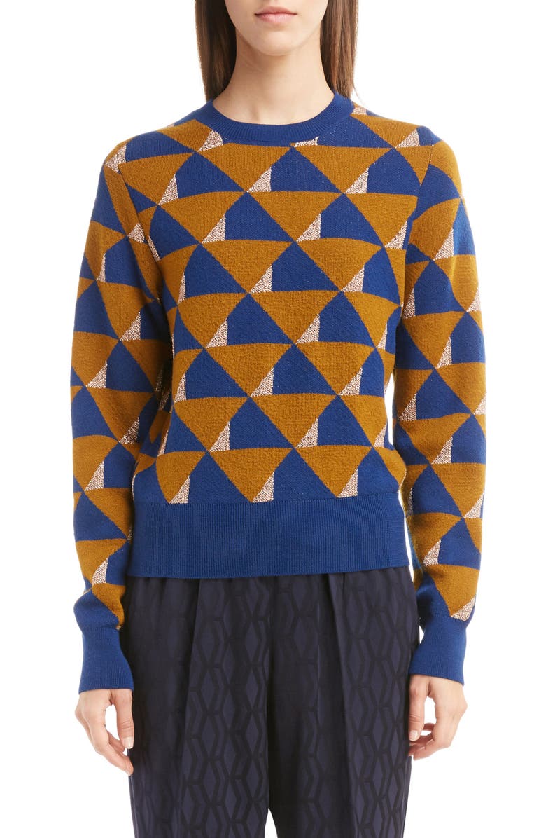 Dries Van Noten Graphic Knit Merino Wool Sweater | Nordstrom