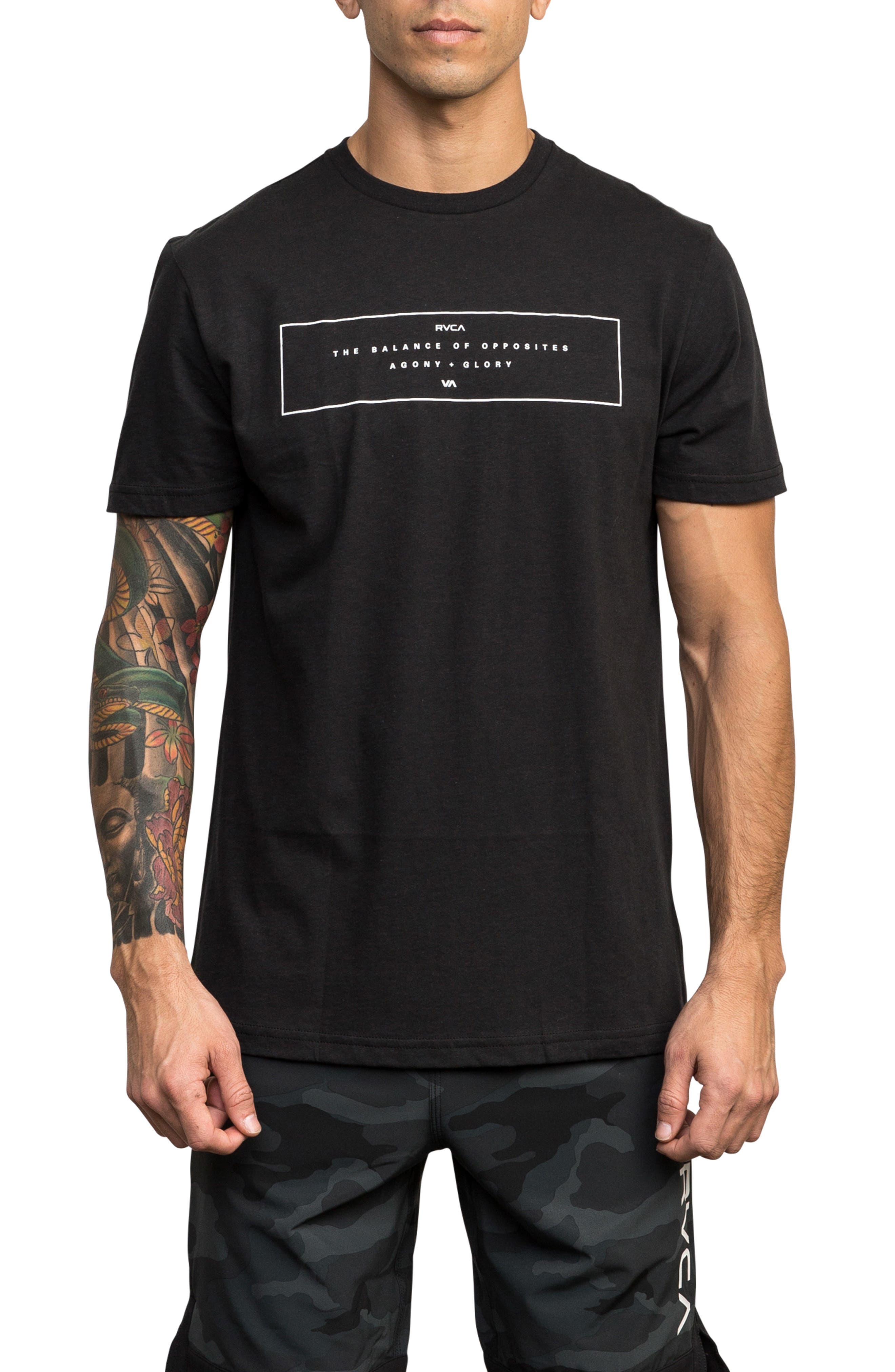 Rvca Sports Bar Graphic T-Shirt, Black