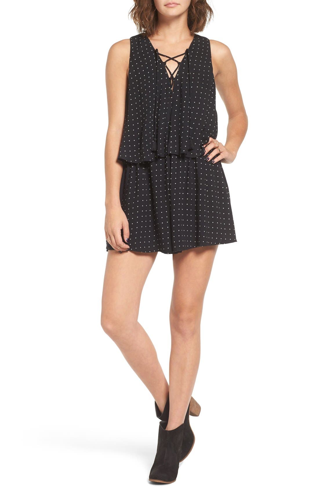 BP. Polka Dot Popover Romper Nordstrom