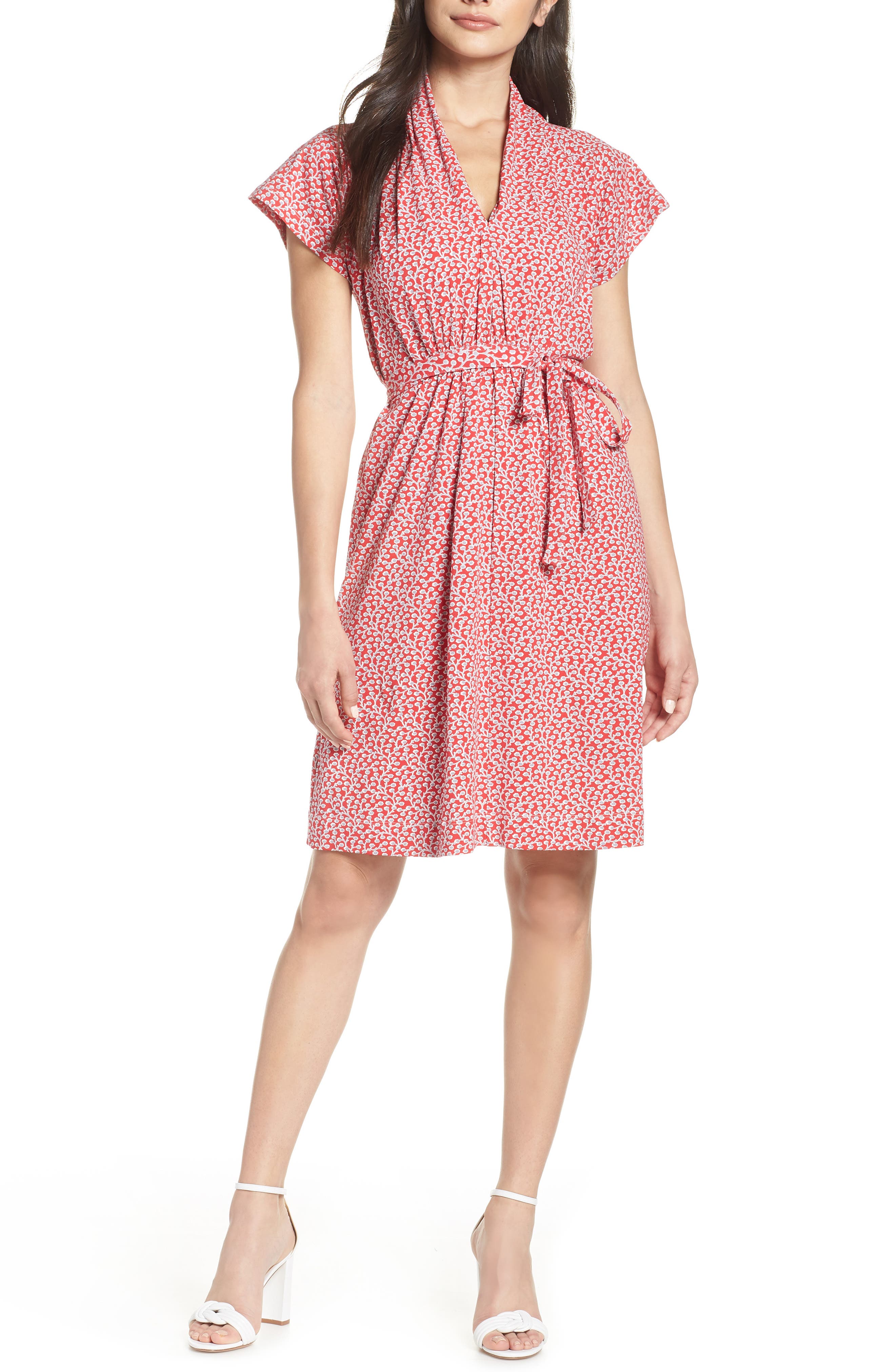 French Connection Elao Floral Jersey Dress, Red