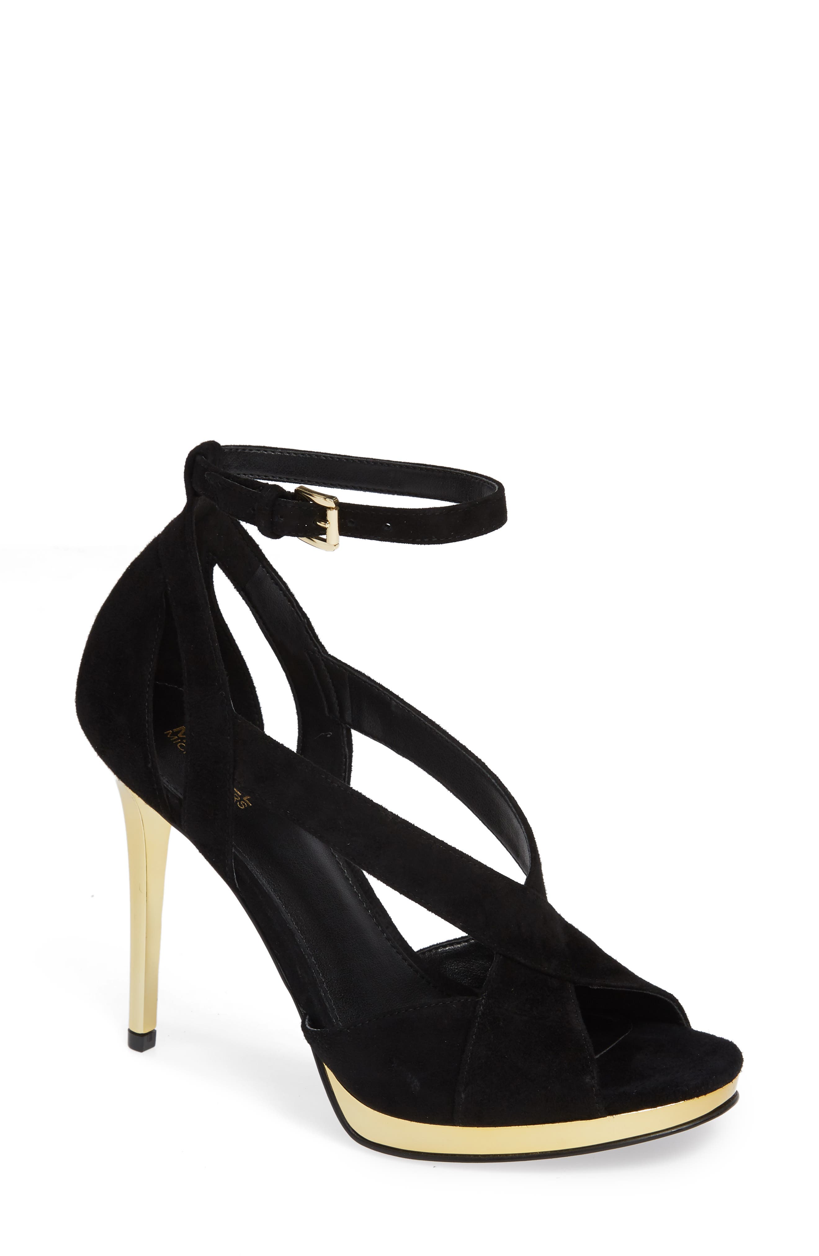 Michael Michael Kors Becky Ankle Strap Sandal, Black