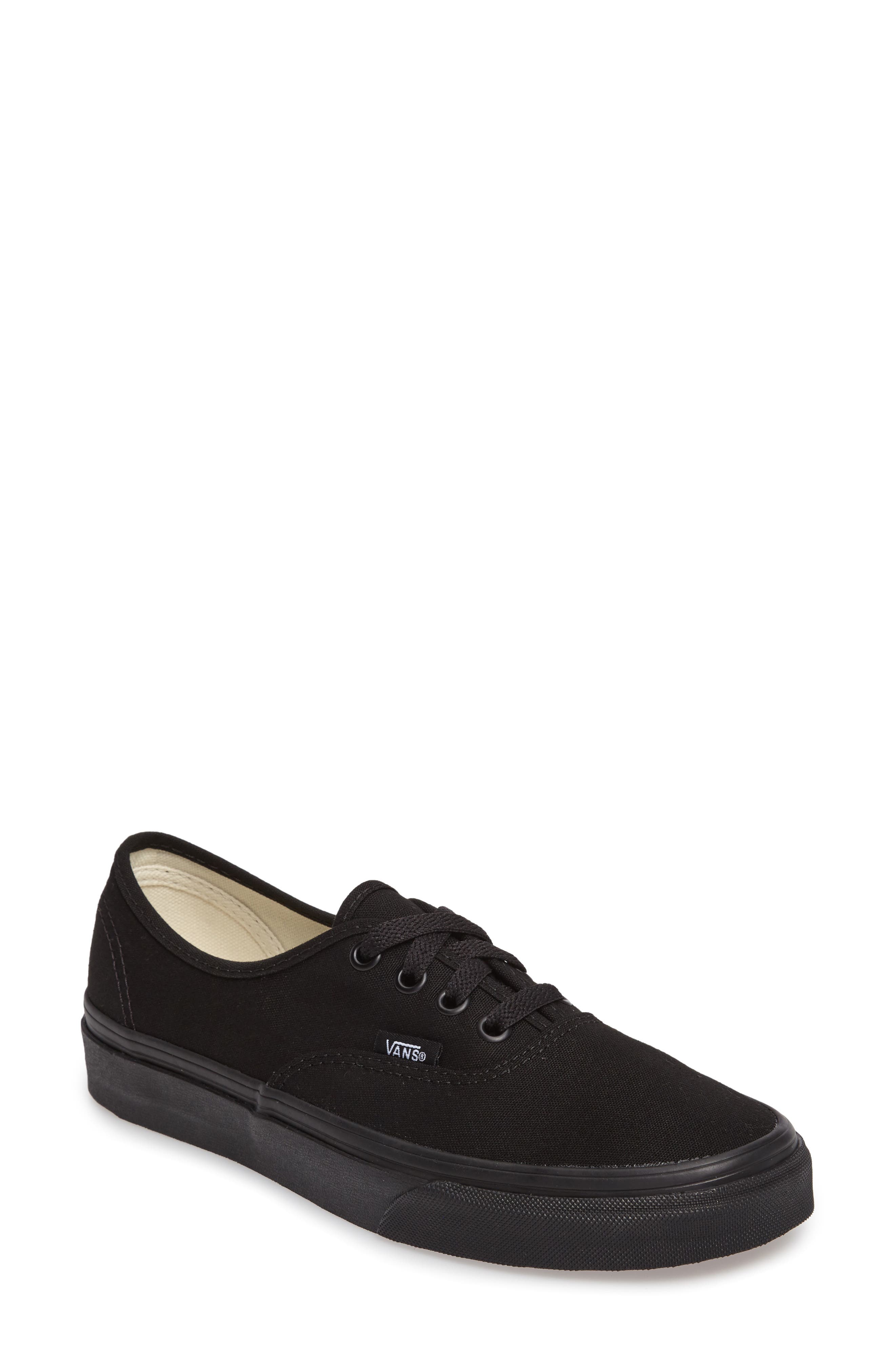 vans authentic plimsolls in black vee3bka