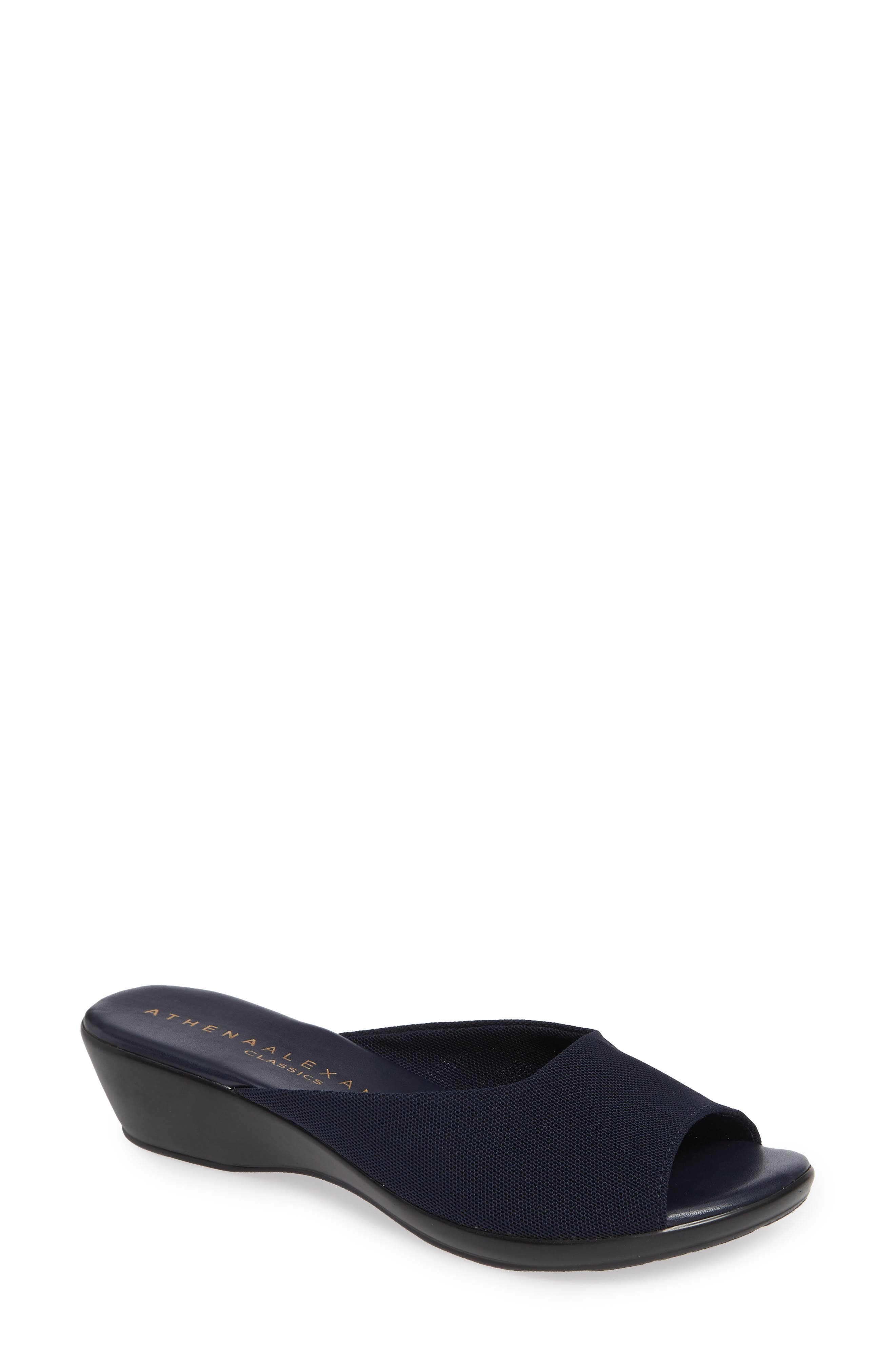 Athena Alexander Bambuca Wedge Slide Sandal, Blue