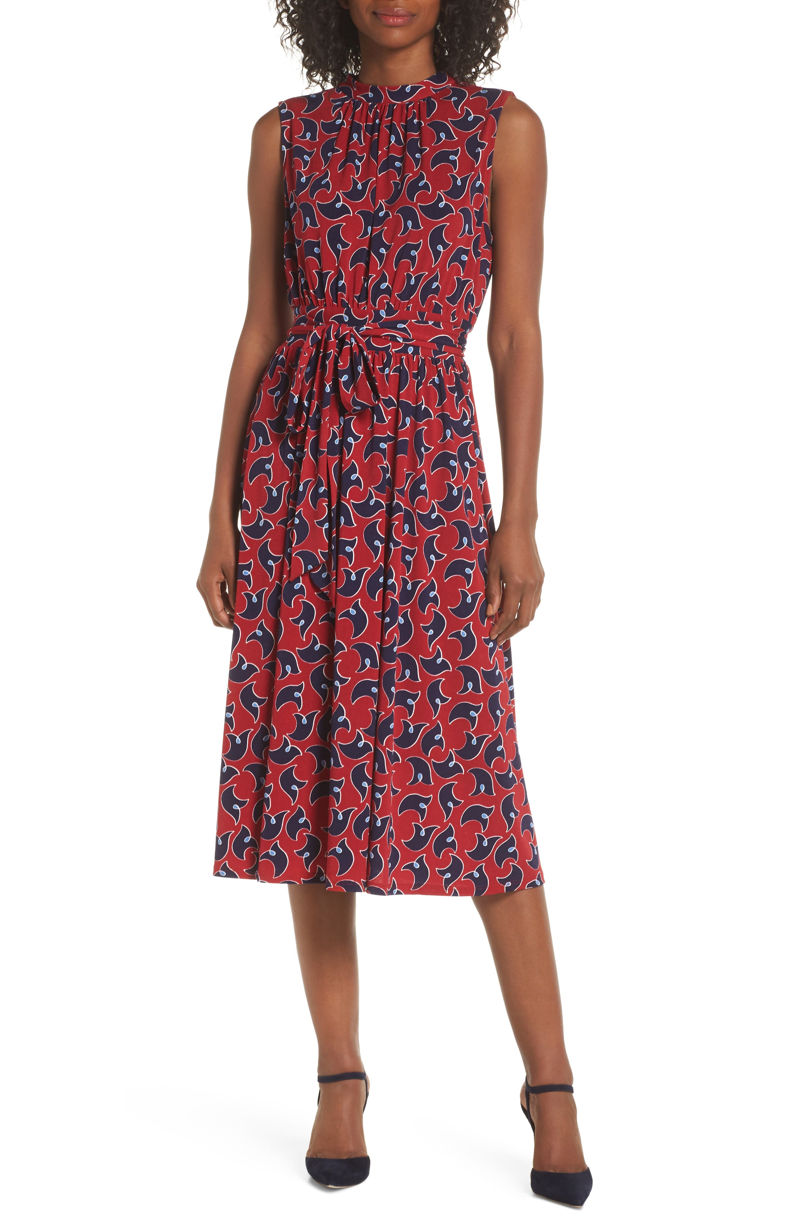 Leota Mindy Shirred Midi Dress