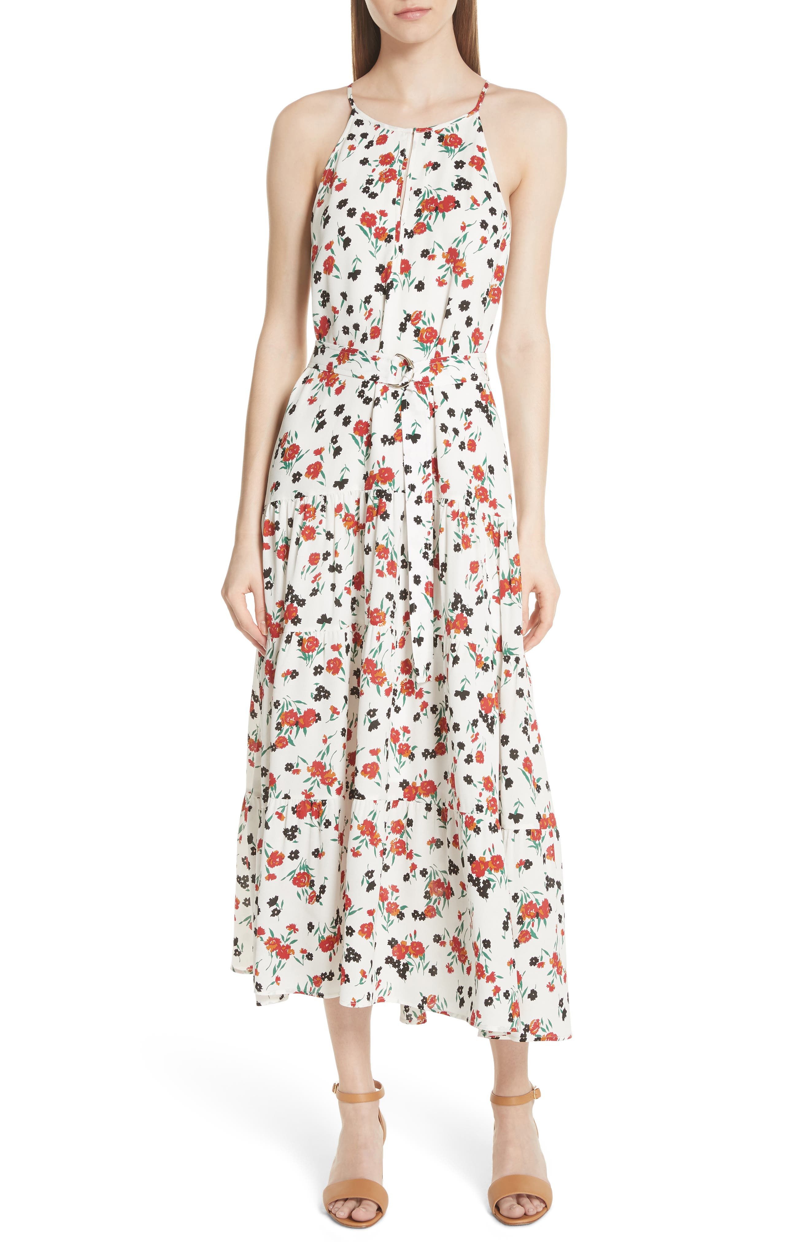 A.l.c. Richards Floral Print Silk Dress