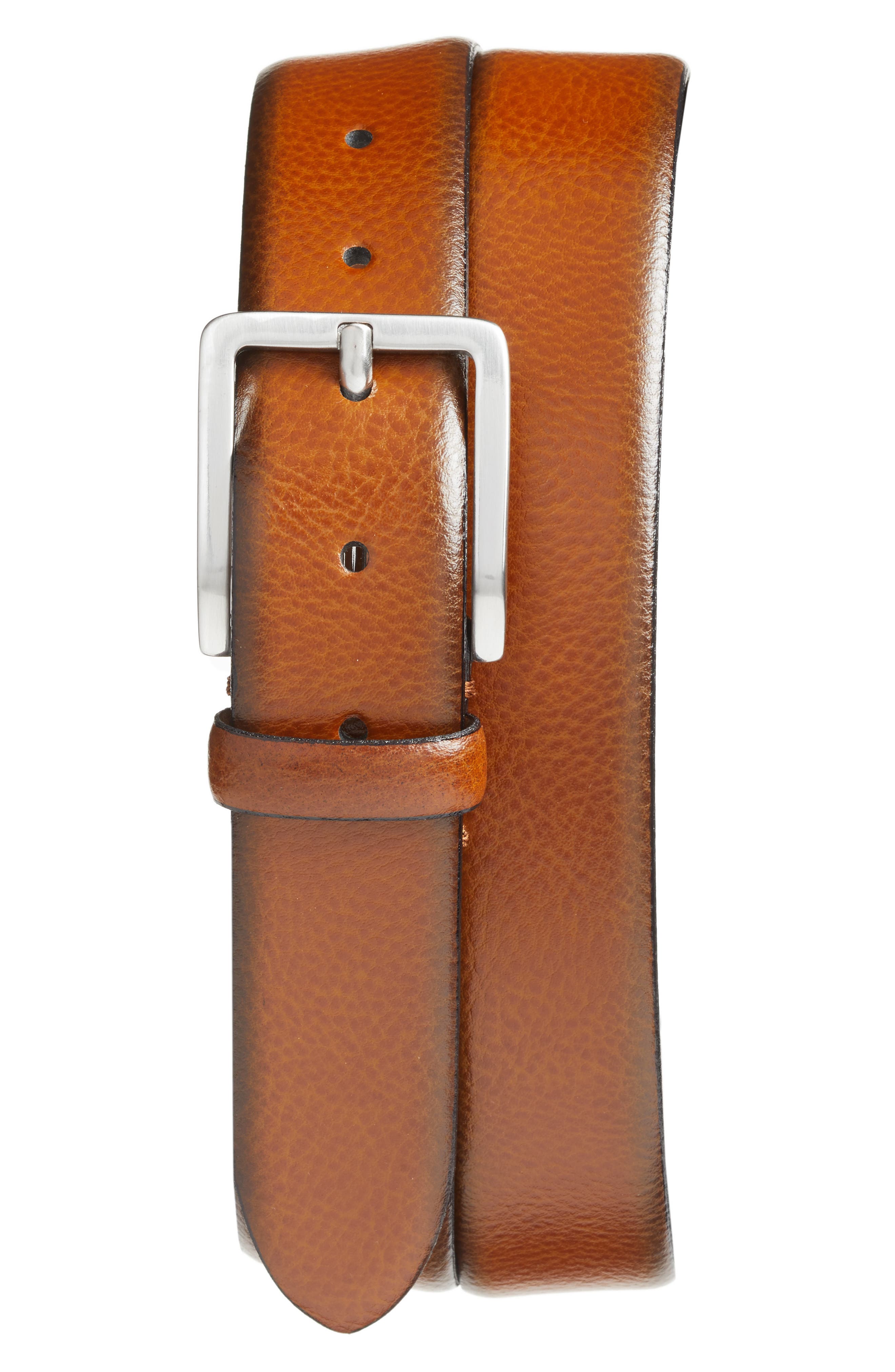 Johnston & Murphy Leather Belt, Tan