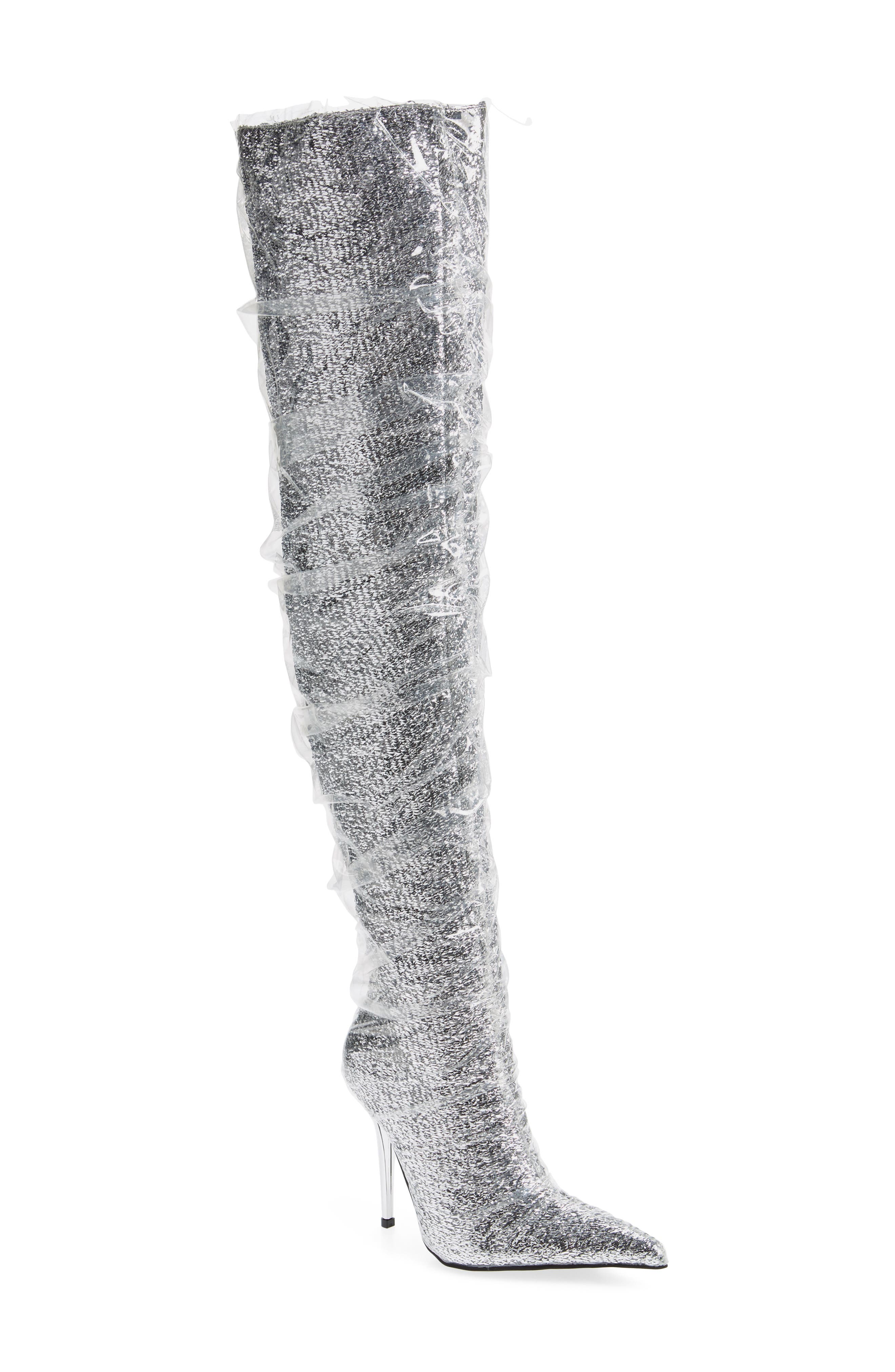 Jeffrey Campbell Gamora Thigh High Boot, Metallic
