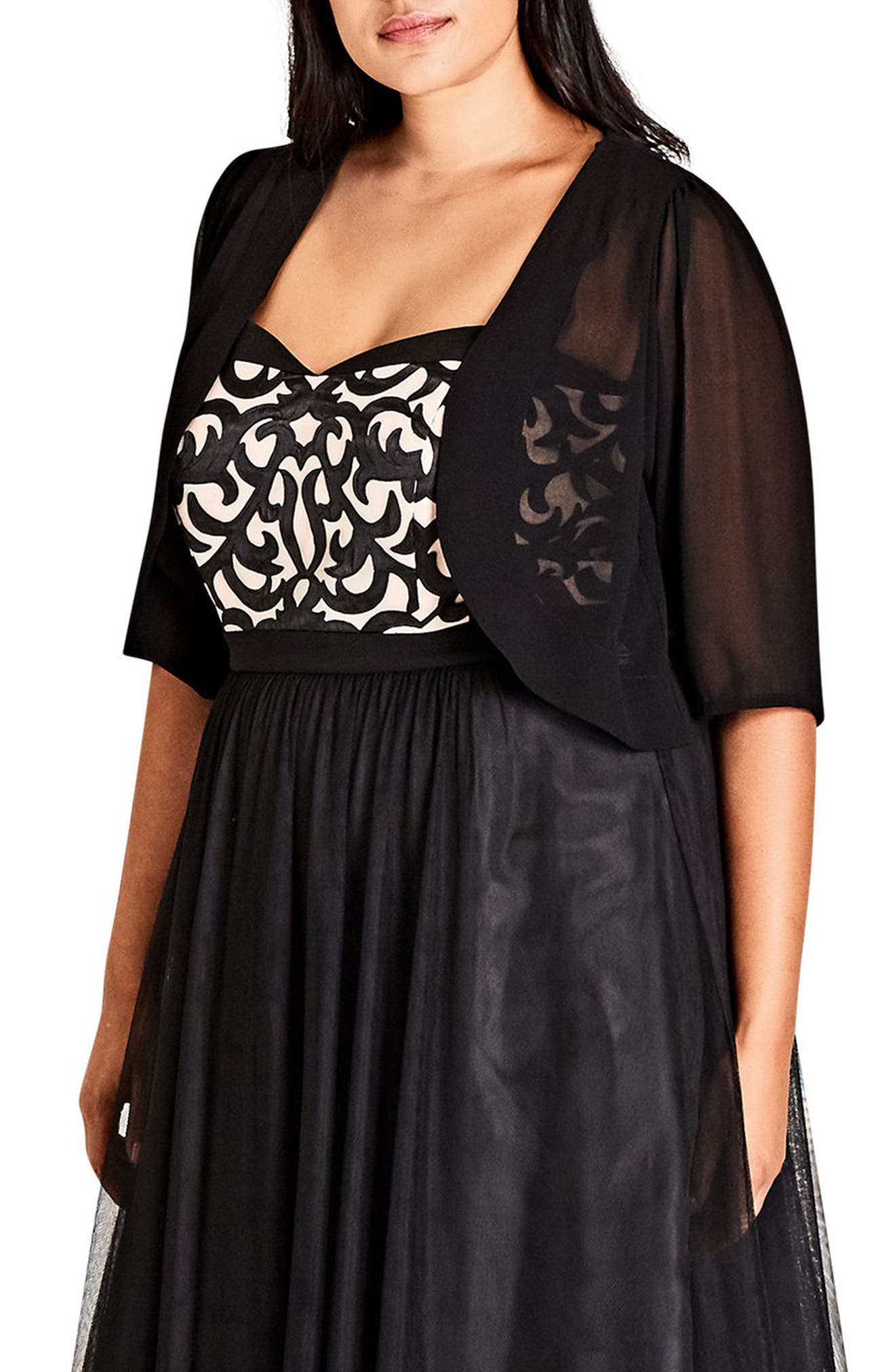 City Chic Chiffon Shrug (Plus Size) Nordstrom
