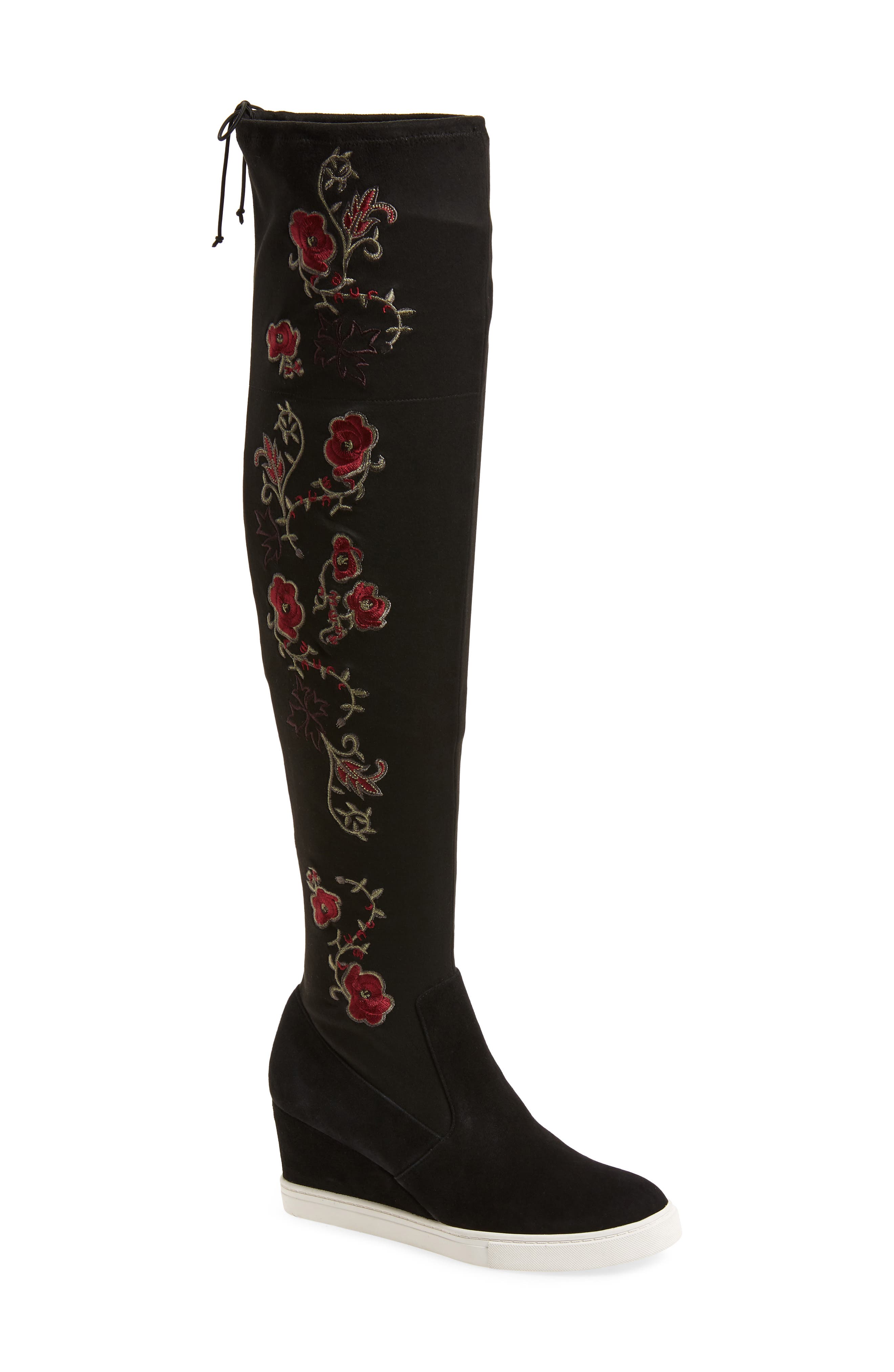 Linea Paolo Thea Over The Knee Boot, Black
