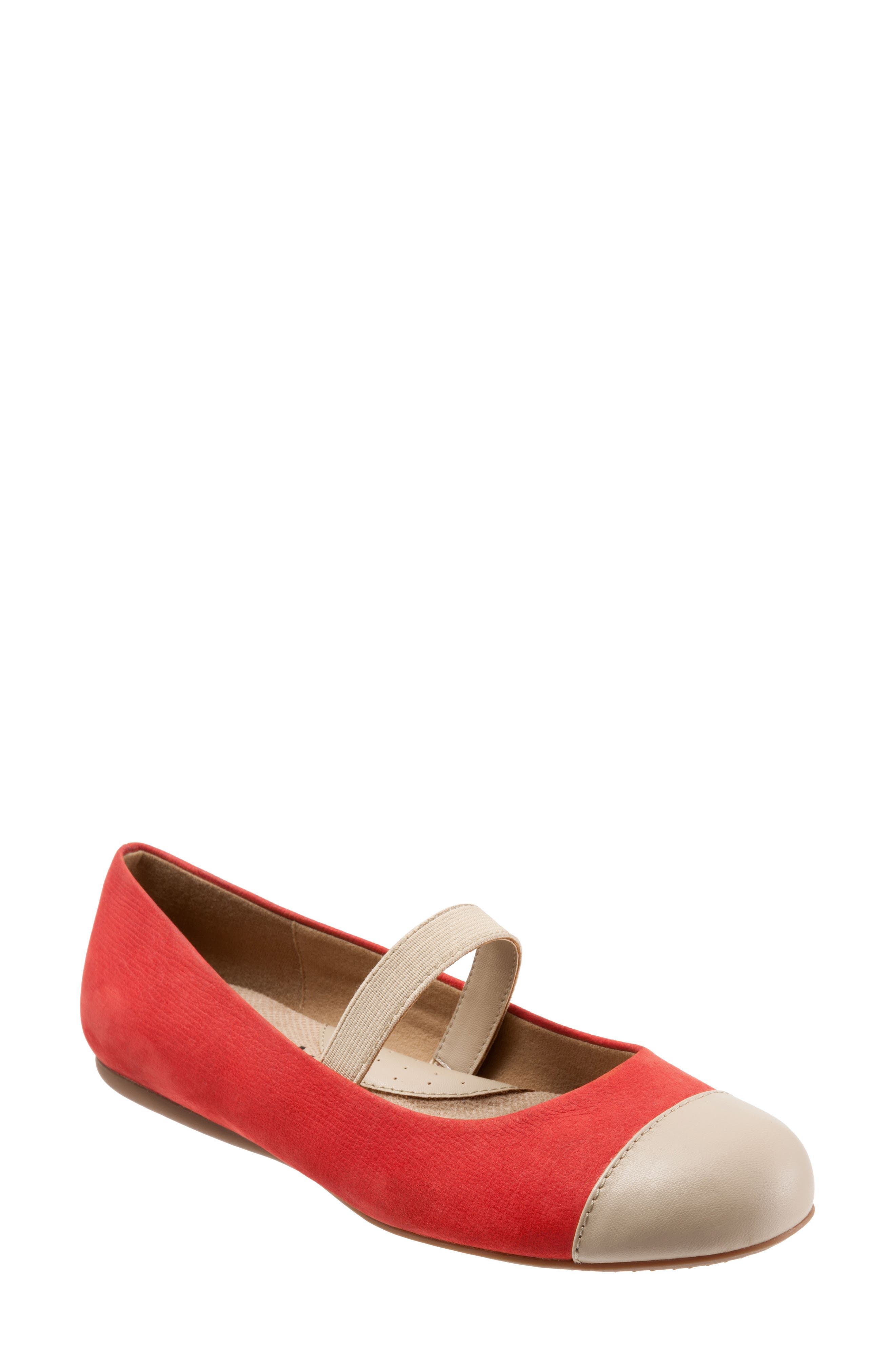 Softwalk Napa Mary Jane Flat, Red