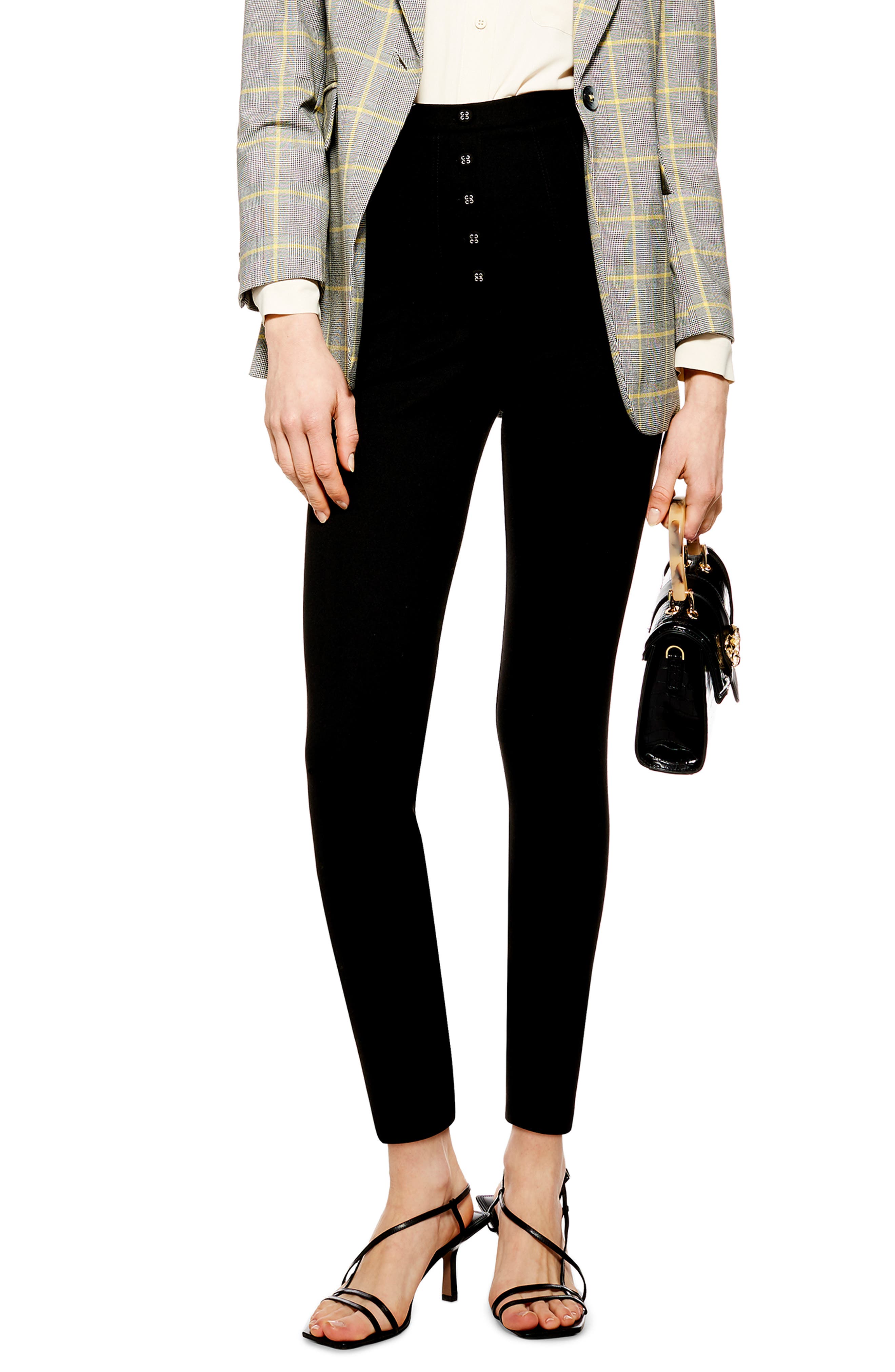 Topshop Skinny Capri Trousers, US (fits like 0) - Black