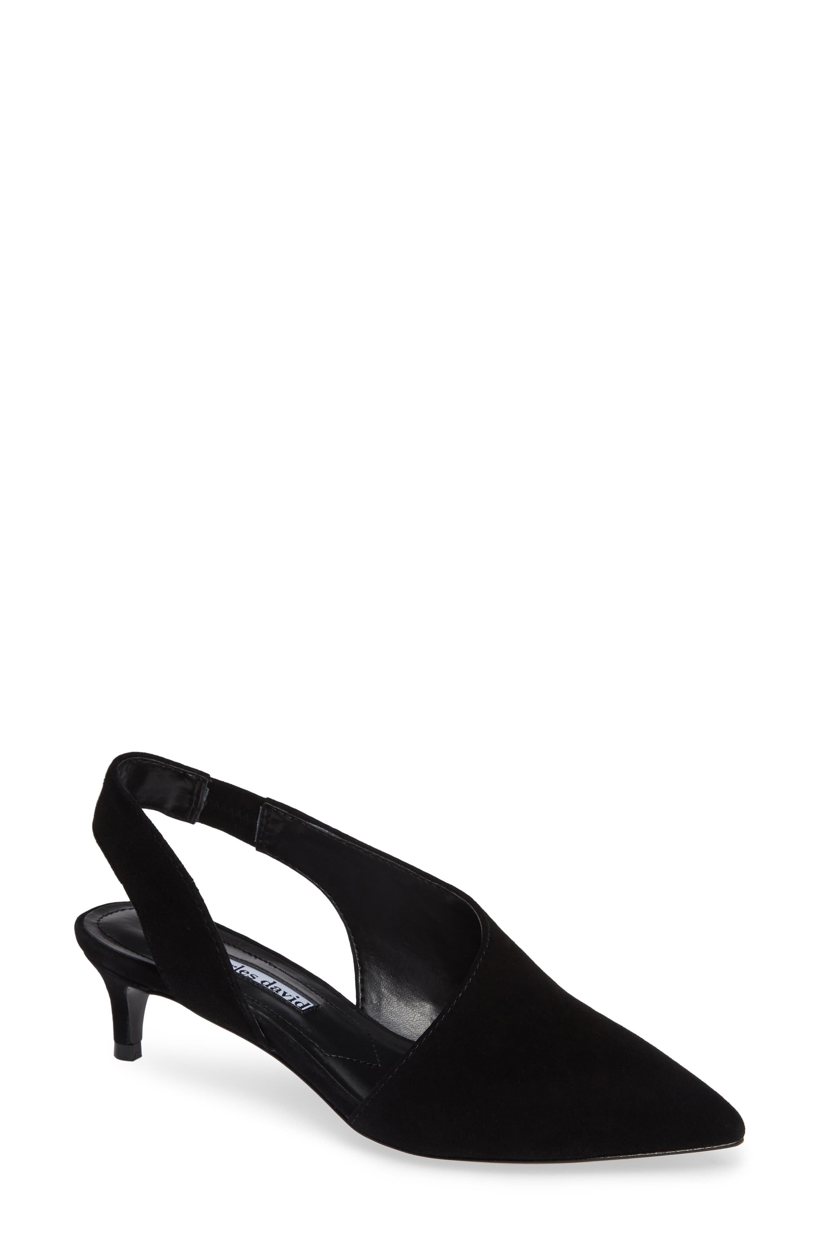 Charles David Picasso Asymmetrical Slingback Pump, Black