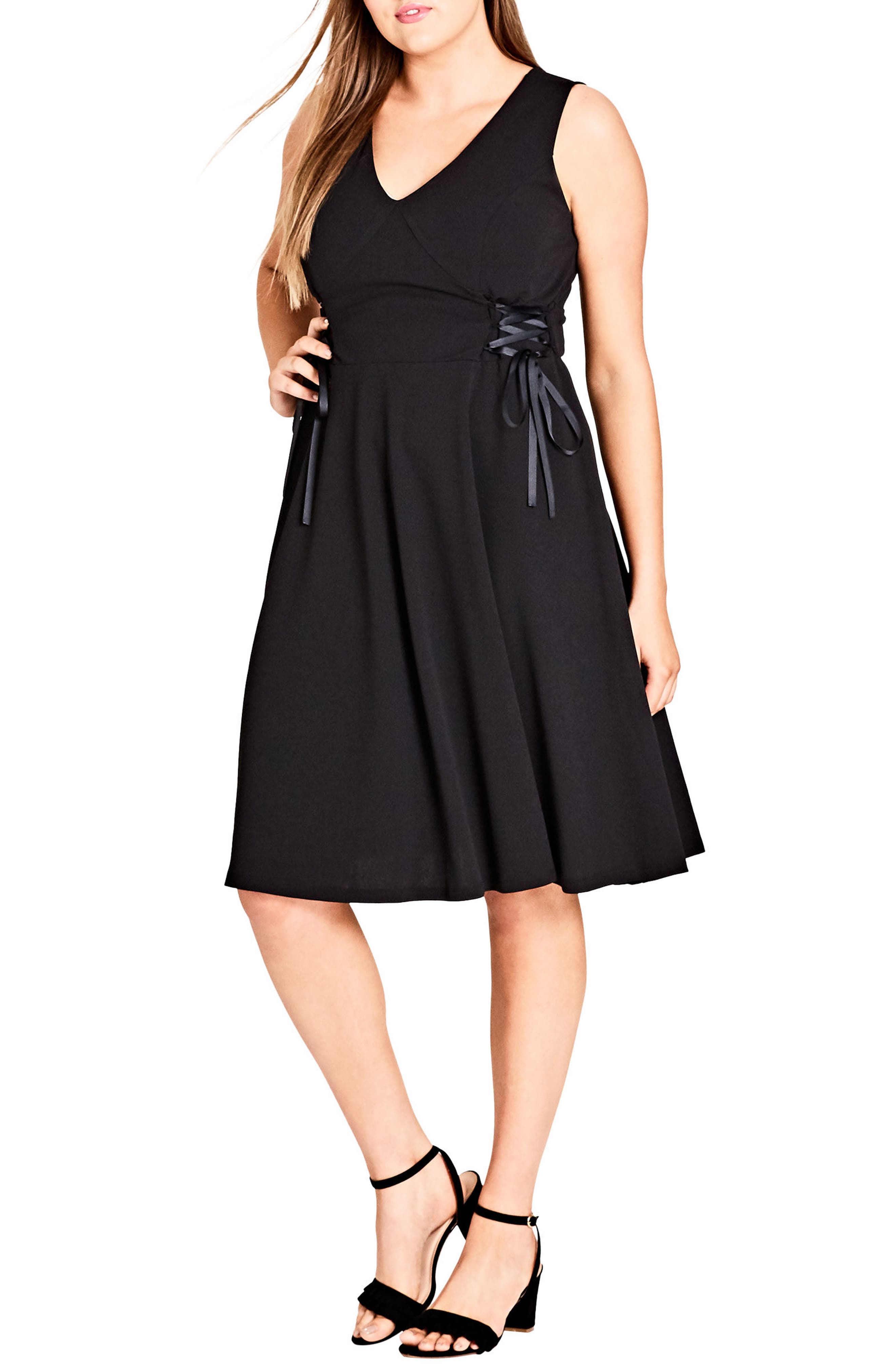 Plus Size City Chic Fit & Flare Dress