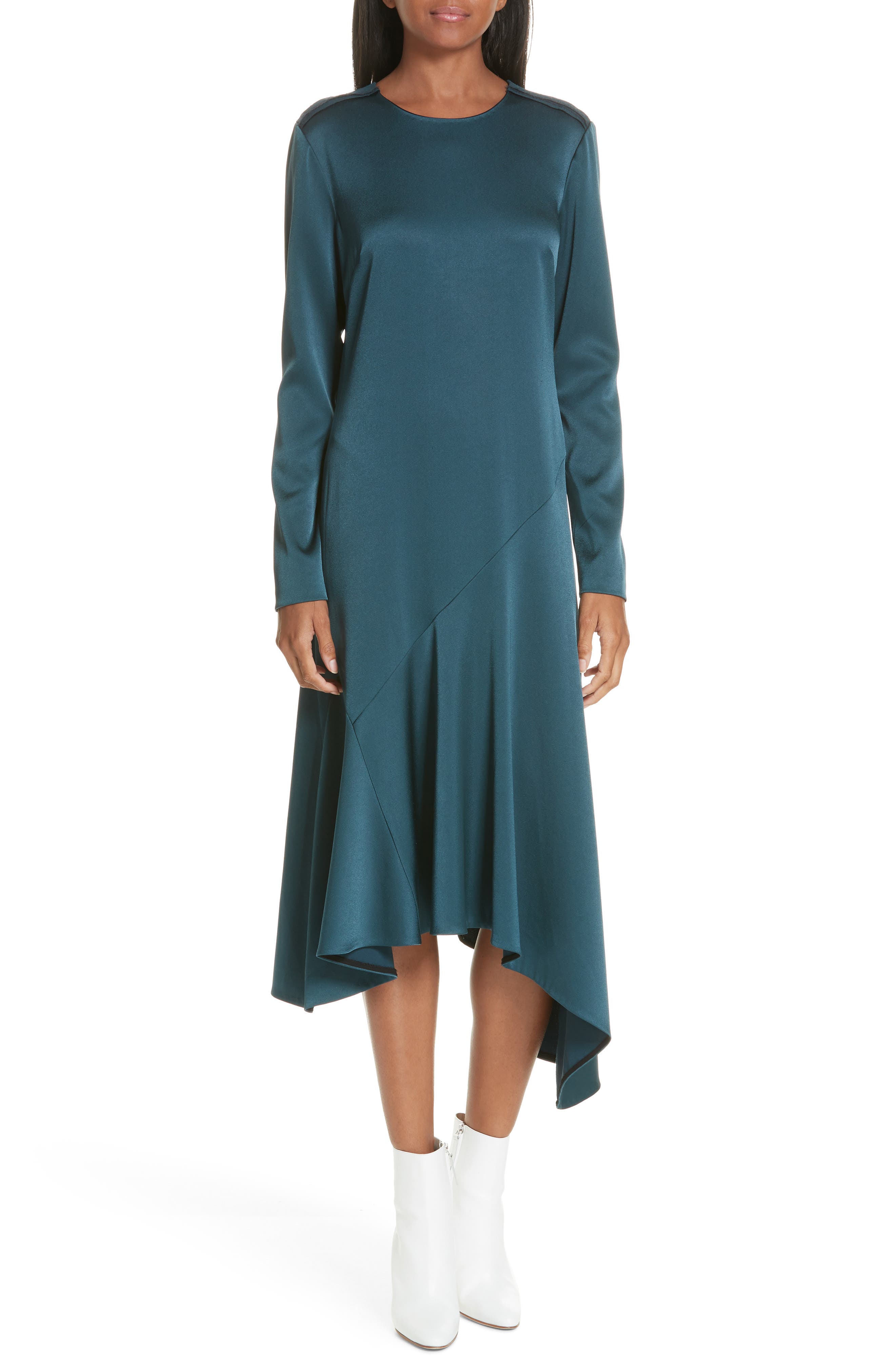 Jason Wu Satin Back Crepe Handkerchief Hem Dress