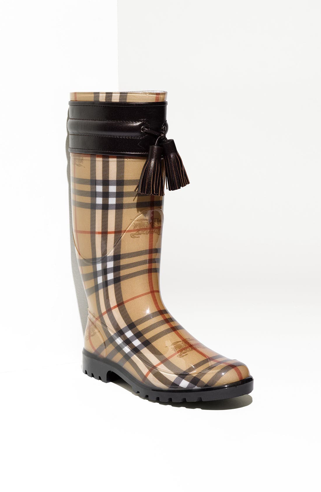 Burberry Leather Trim Rain Boot Nordstrom