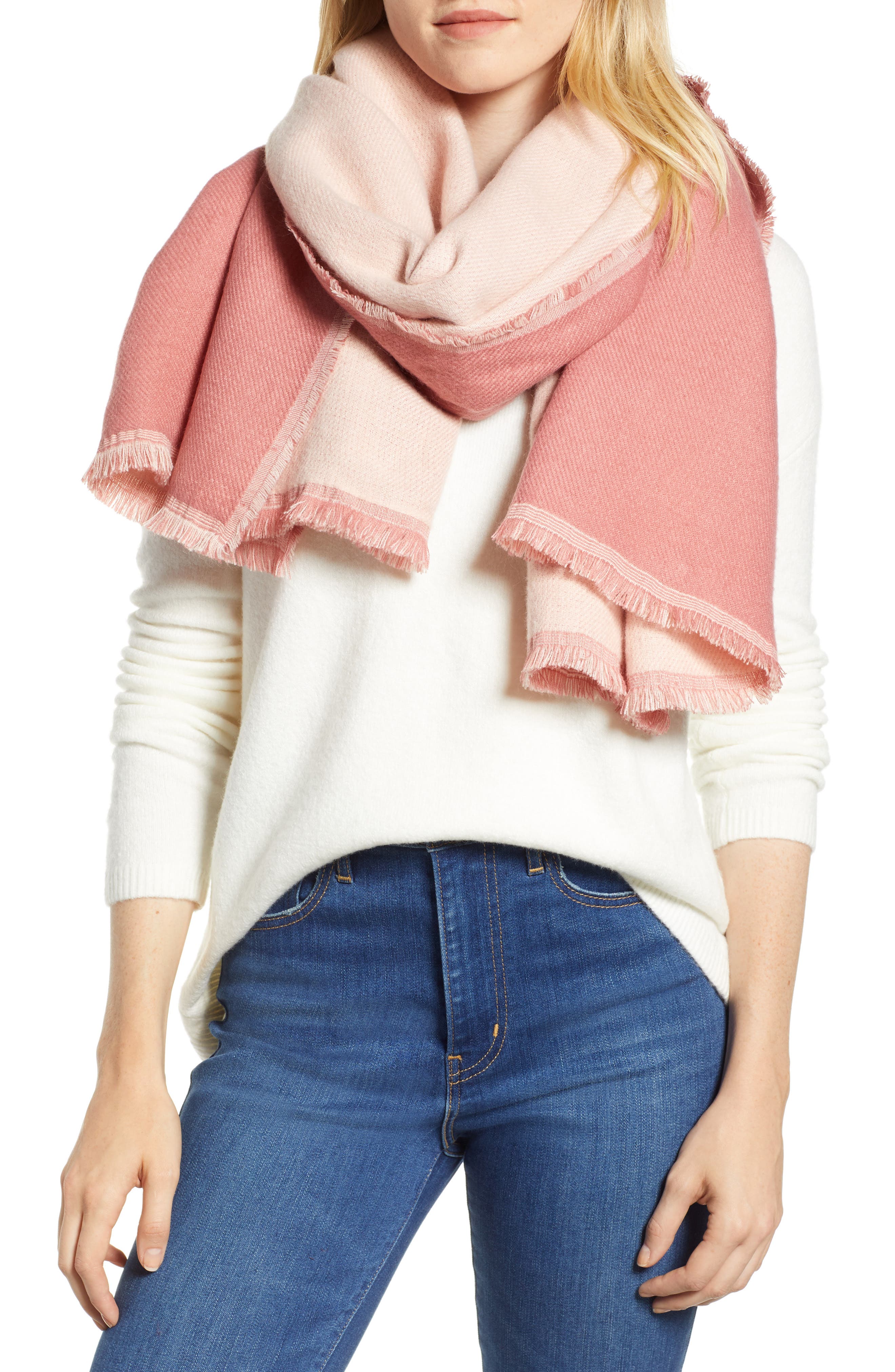 Halogen® x Atlantic-Pacific Double Sided Blanket Wrap | Nordstrom