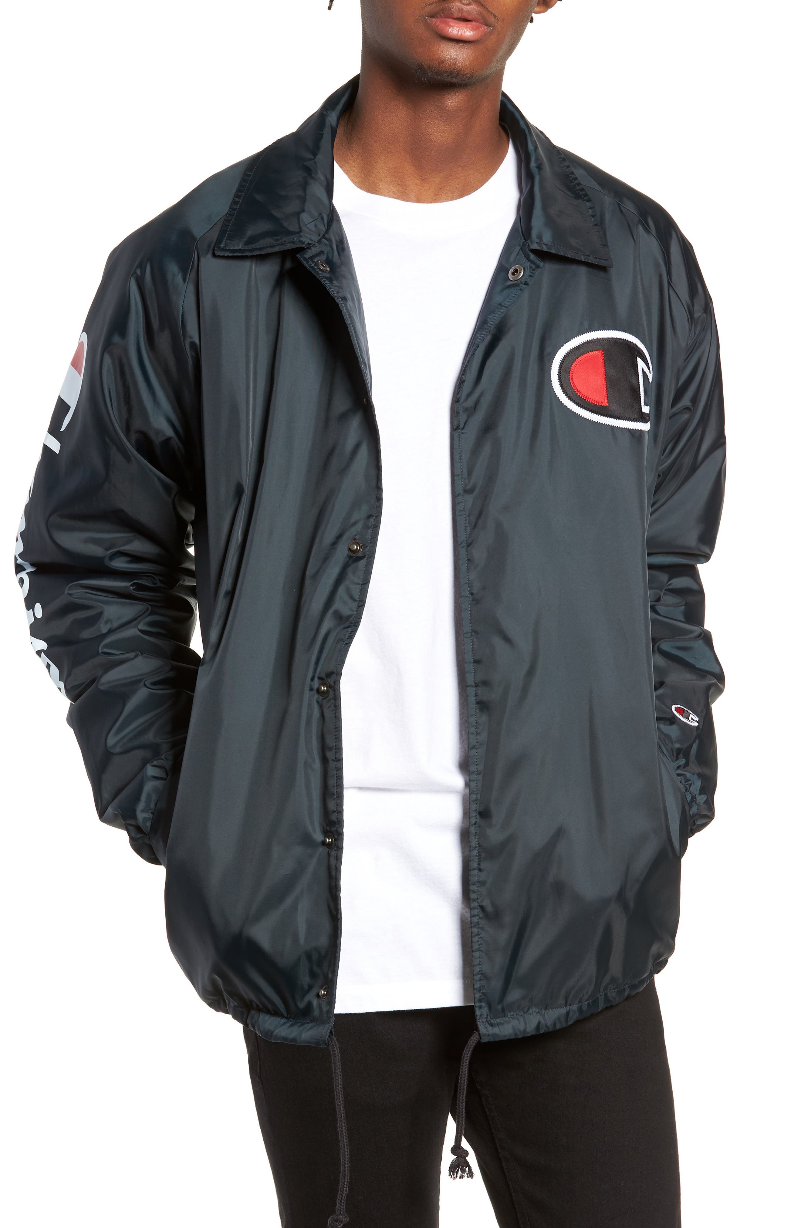 Champion Faux Shearling Lined Coach's Jacket | Nordstrom