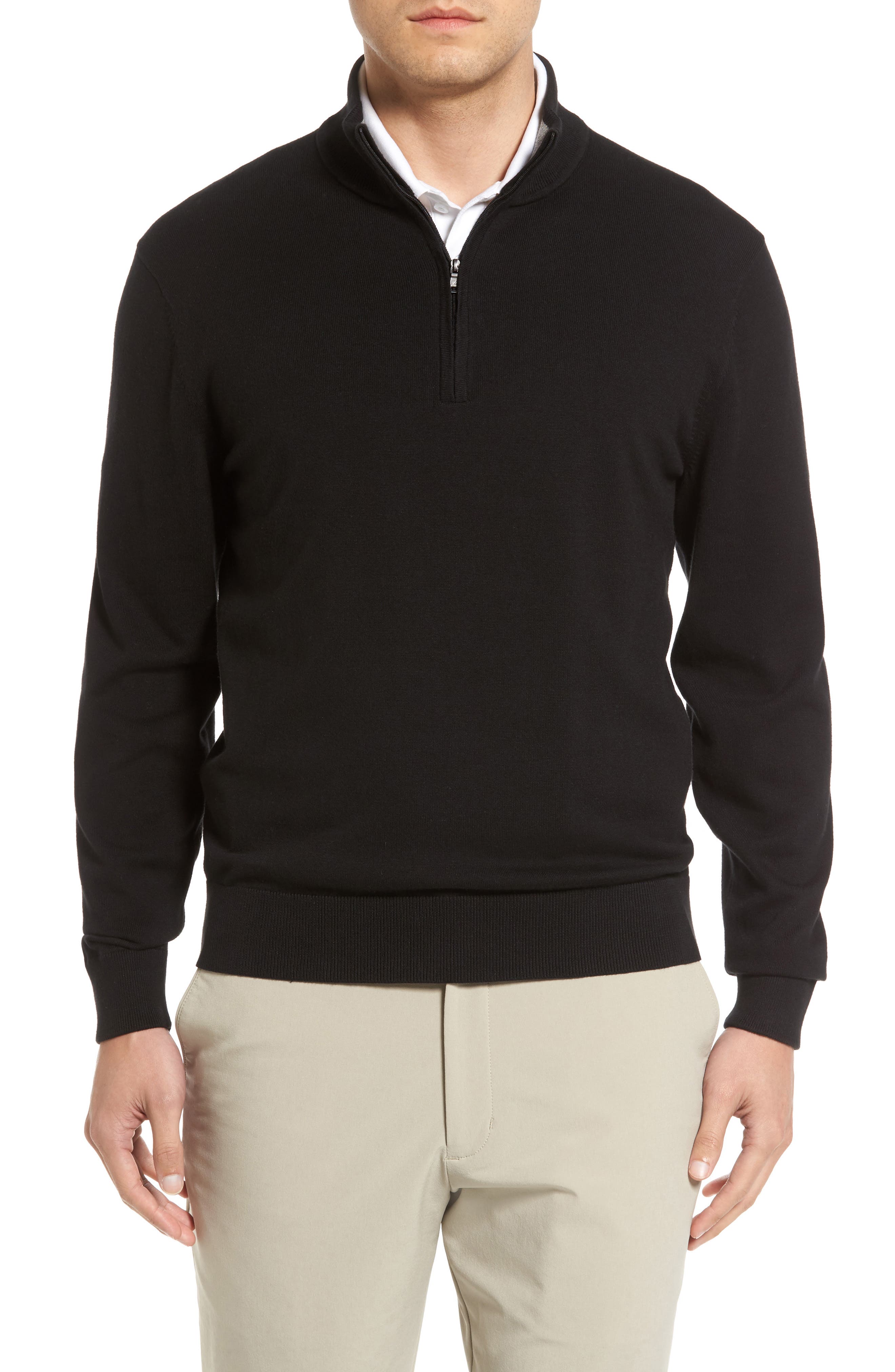Cutter & Buck Lakemont Half Zip Sweater, Black