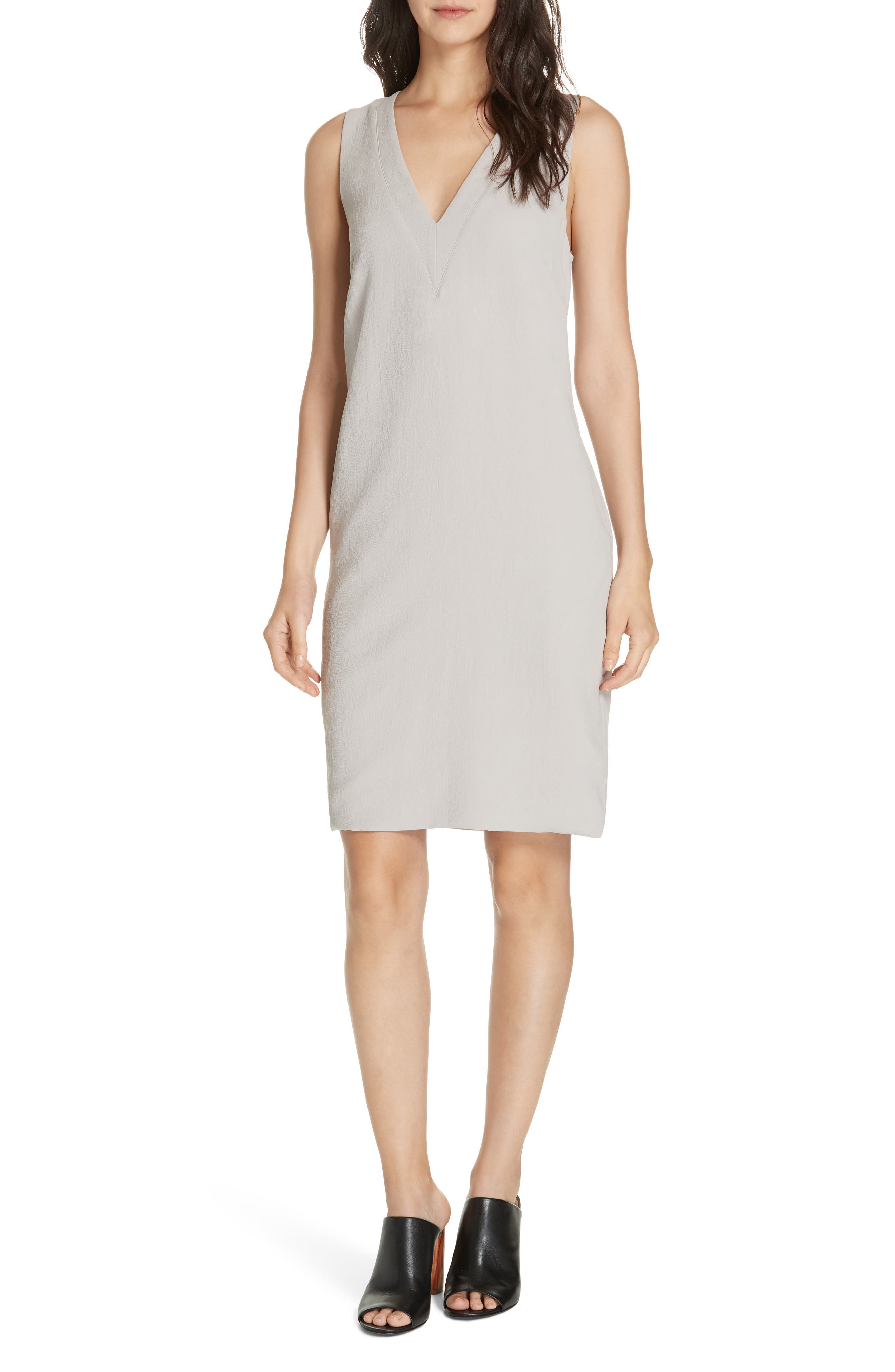 Brochu Walker Luy Sleeveless V-Neck Shift Dress, Beige