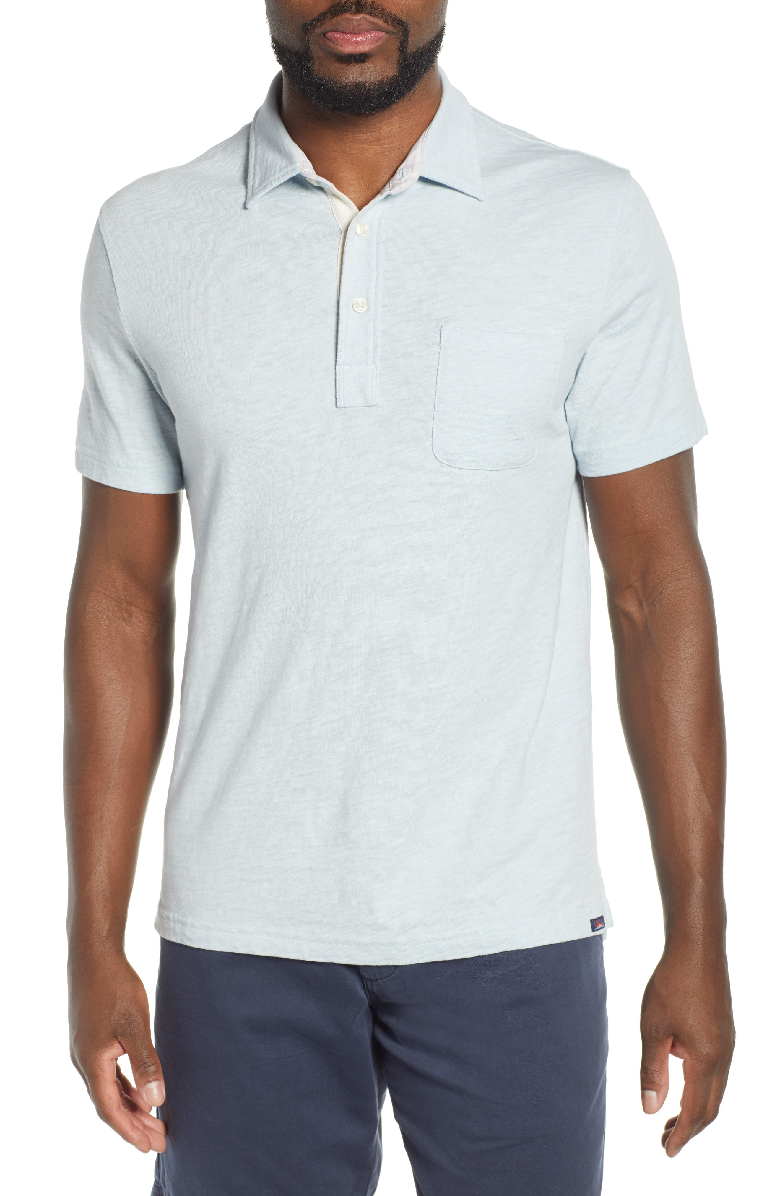 Faherty Bleecker Regular Fit Polo, Blue