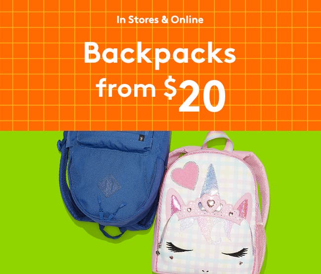 Kids' backpacks.