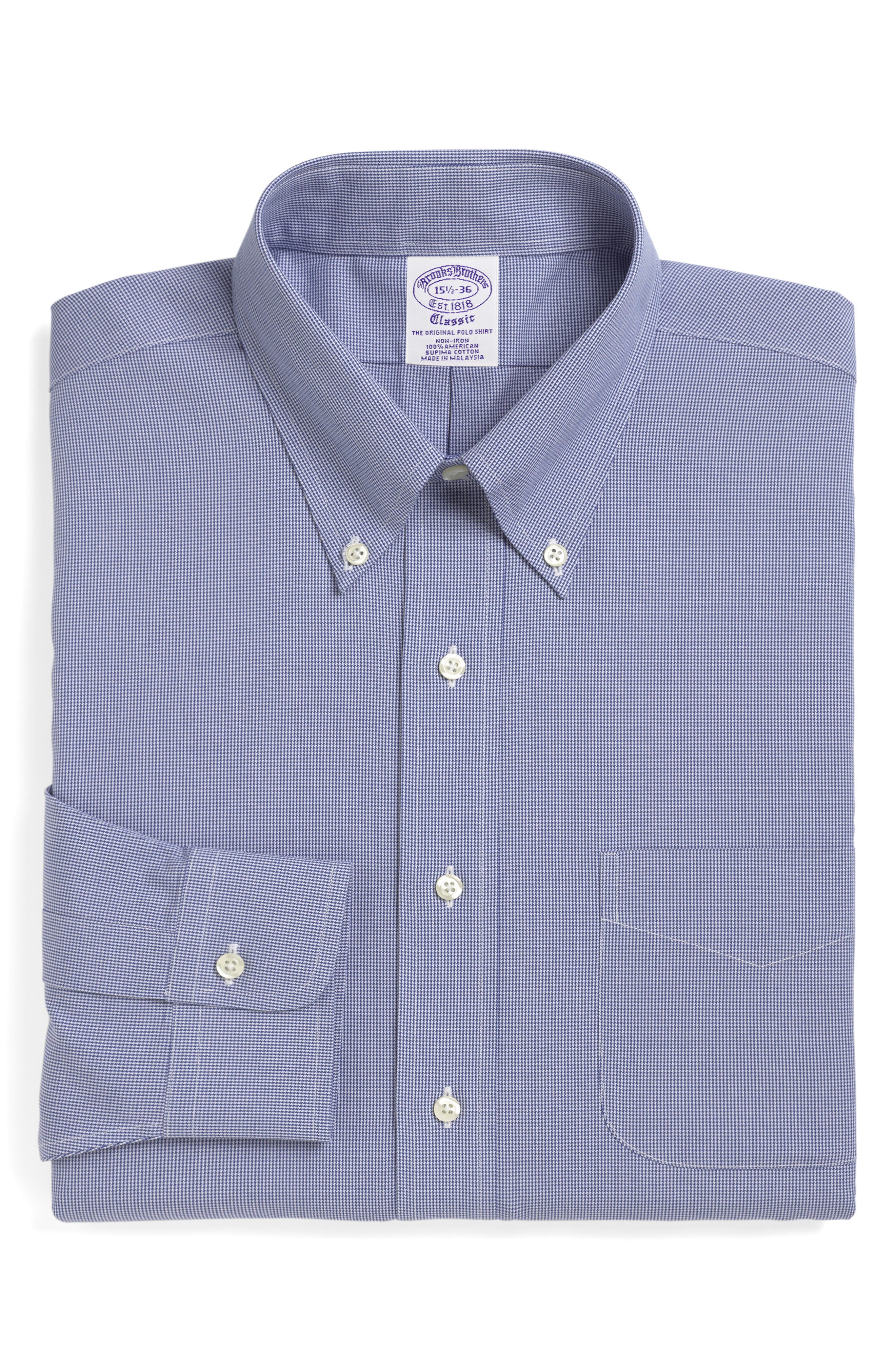 Brooks Brothers Classic Fit Houndstooth Dress Shirt (3 For $207)