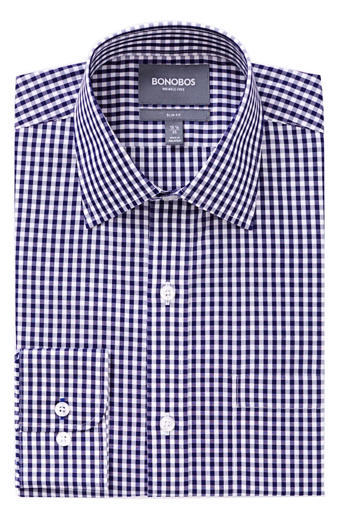 Bonobos Slim Fit Wrinkle Free Check Dress Shirt