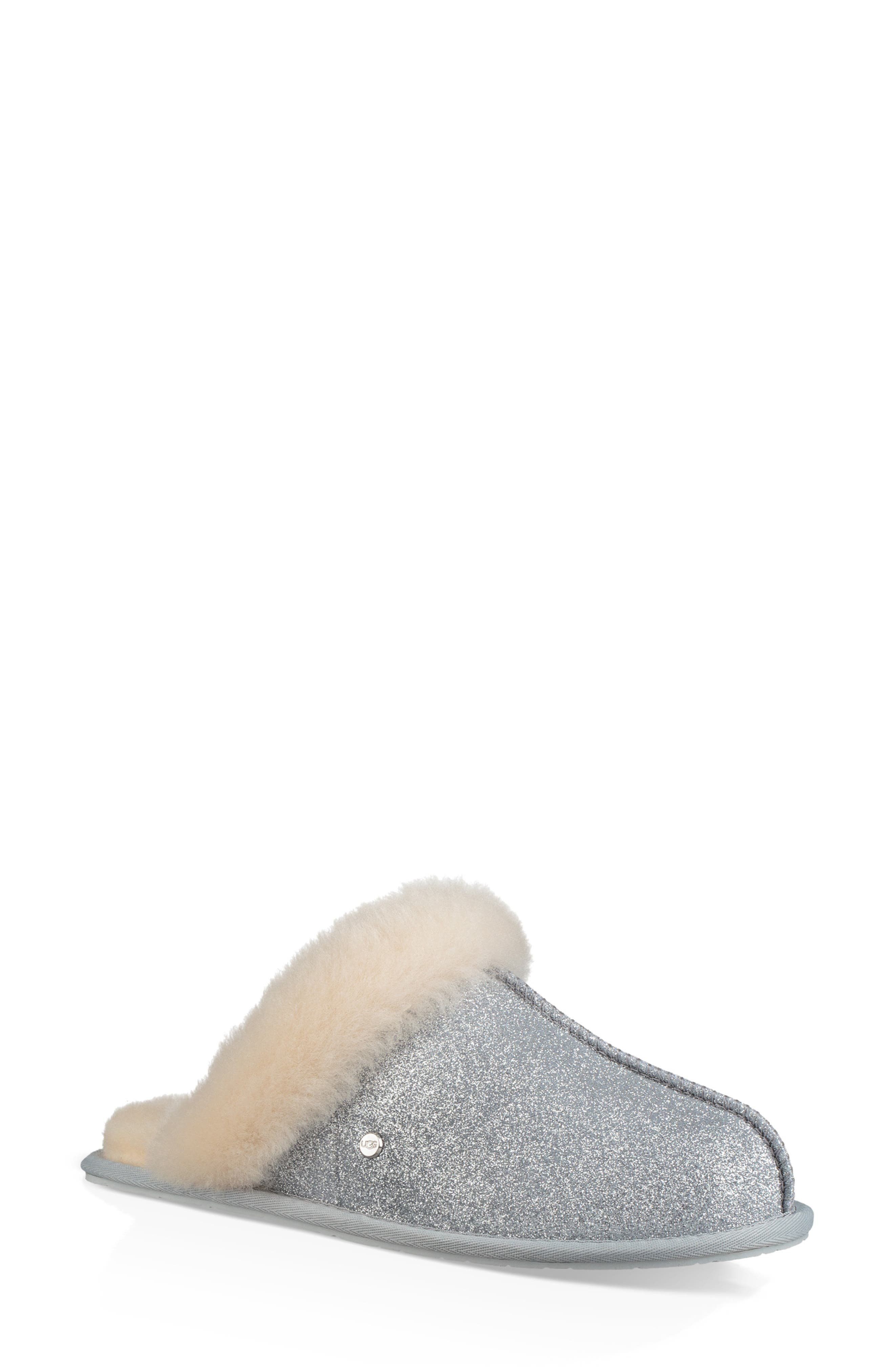 Ugg Scuffette Ii Sparkle Genuine Shearling Slipper, Metallic