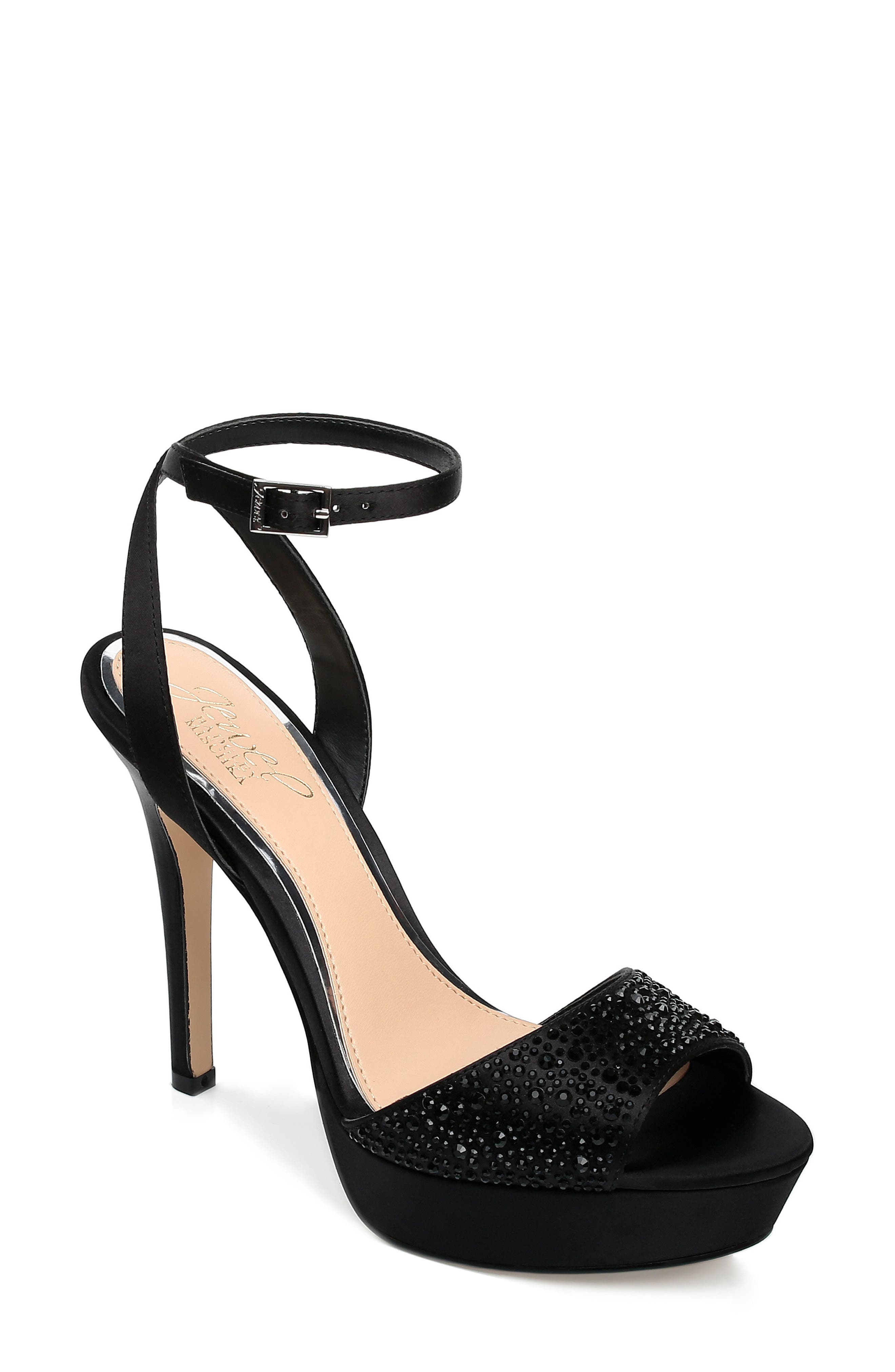 Jewel Badgley Mischka Milena Platform Sandal- Black