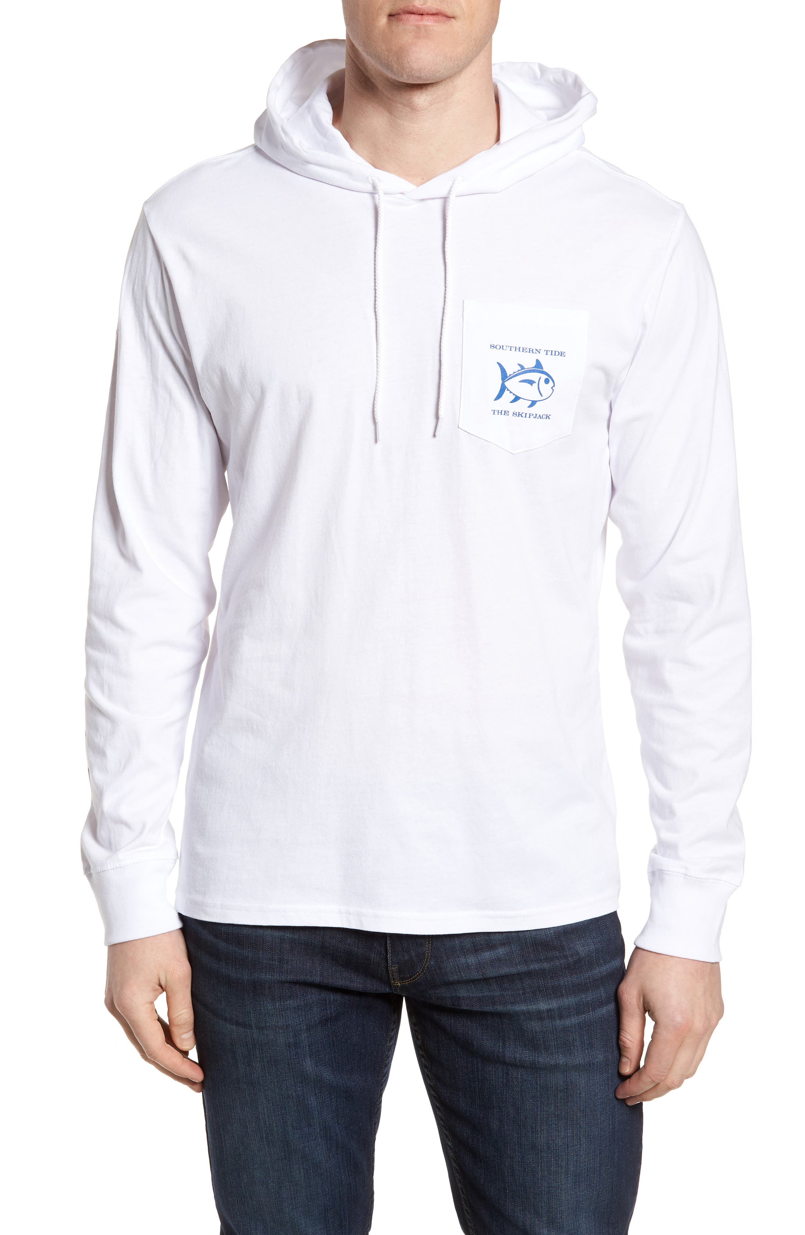 Southern Tide Diamond Logo Hoodie, White